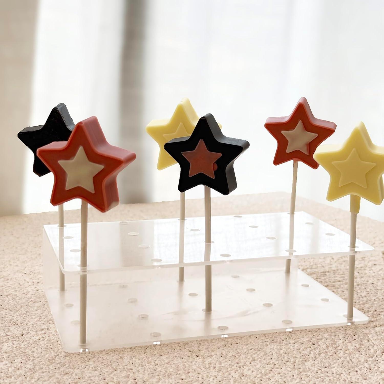 Moldes de Lollipop Estrella LLchunyun - 2 Piezas Silicona