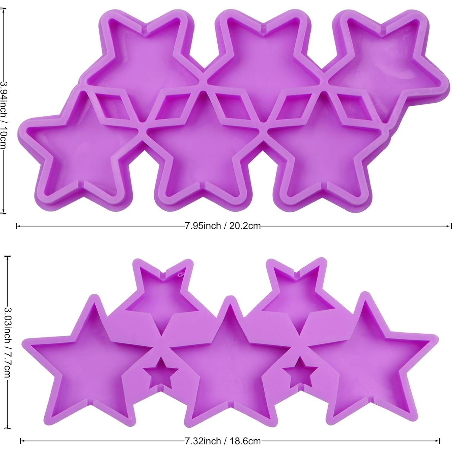 Molde de Silicona para Fondant Infovox 11 Cavidades Estrella