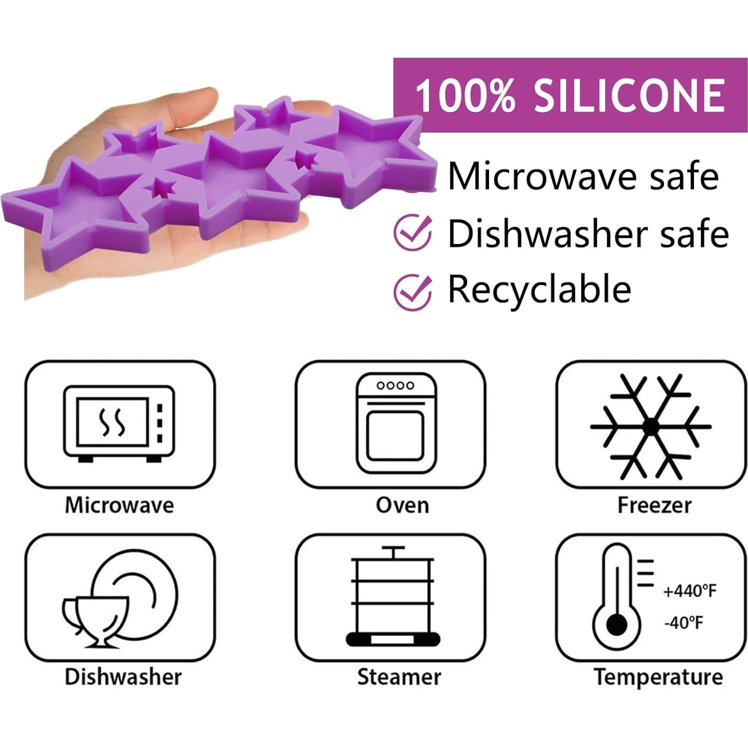 Molde de Silicona para Fondant Infovox 11 Cavidades Estrella