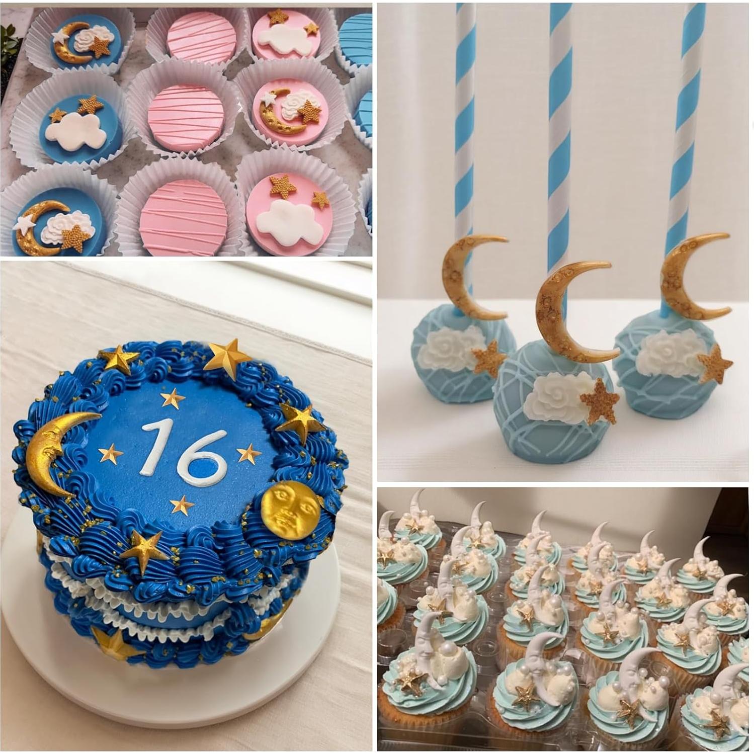 Juego de 2 Moldes de Silicona Roxjaejae para Pasteles y Manualidades