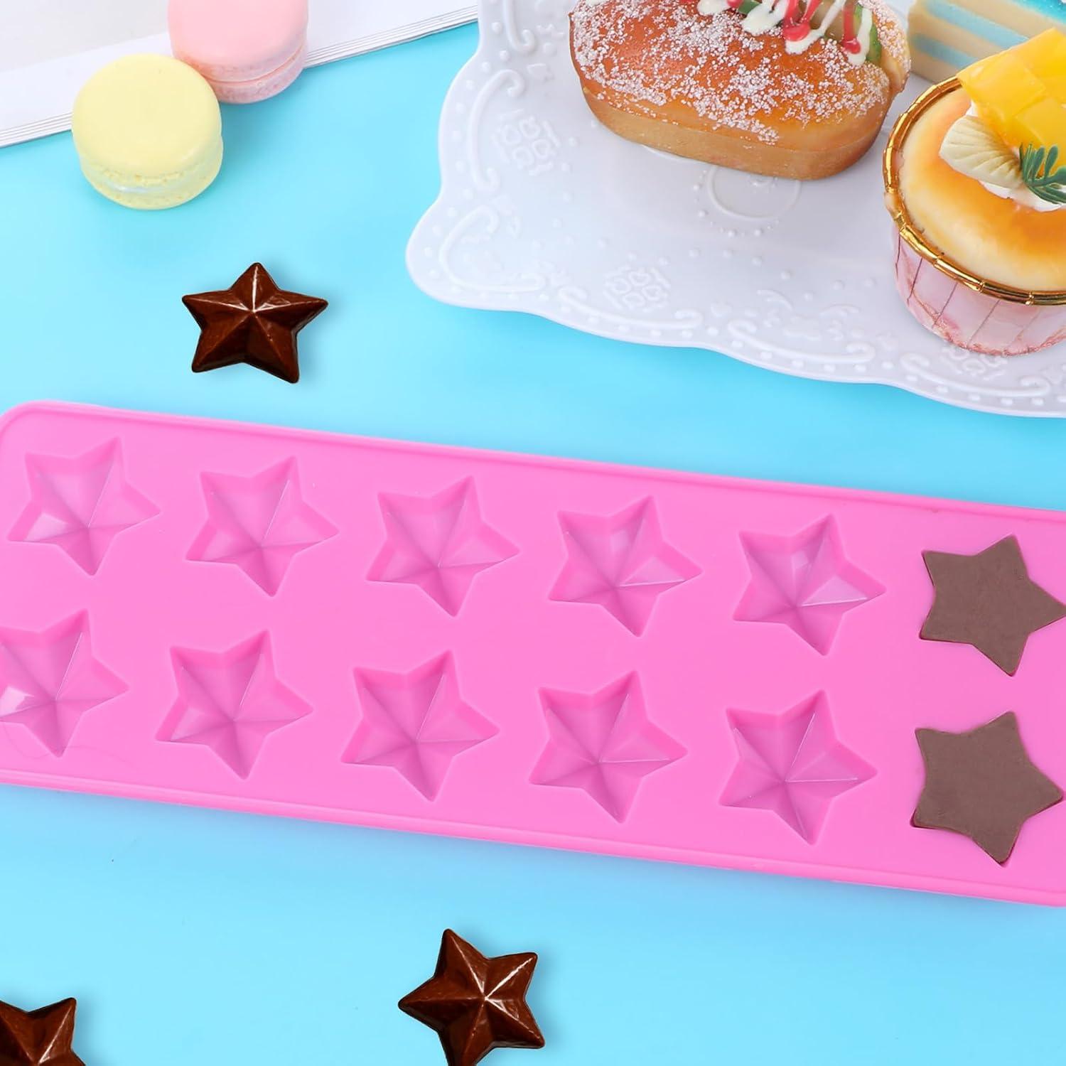 Molde de Silicona Estrella Rosa FdcZeyxior 12 Cavidades