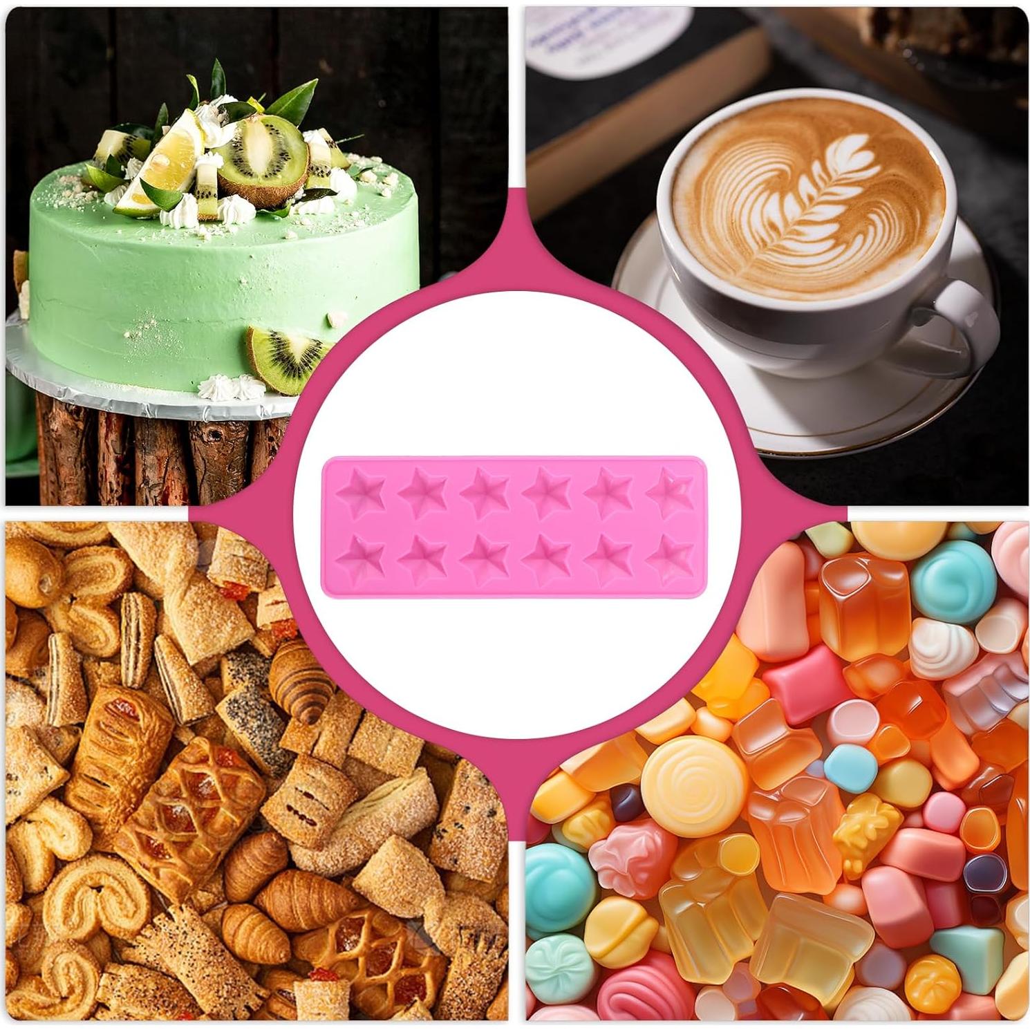 Molde de Silicona Estrella Rosa FdcZeyxior 12 Cavidades