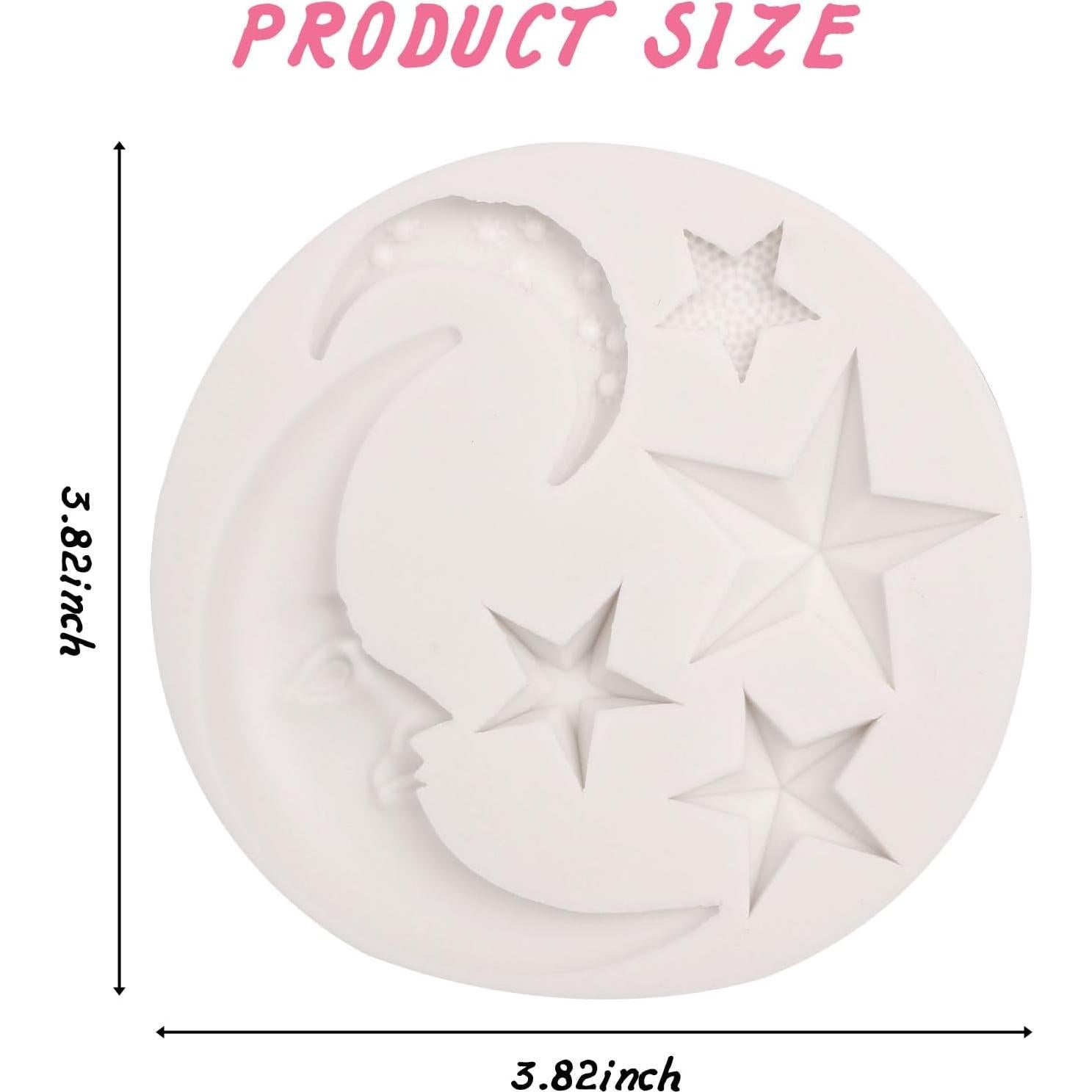 Moldes de Silicona Caregene Luna y Estrellas para Repostería