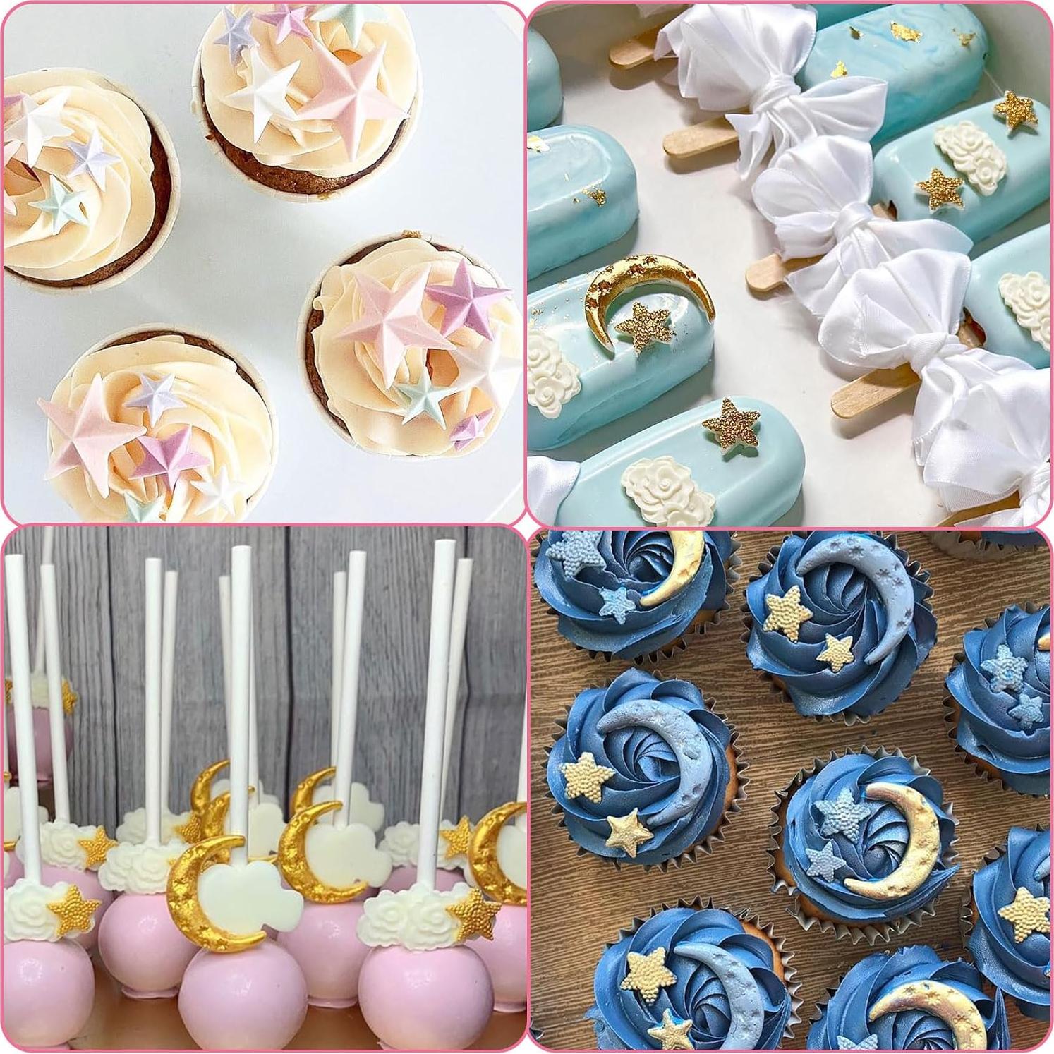 Moldes de Silicona Caregene Luna y Estrellas para Repostería