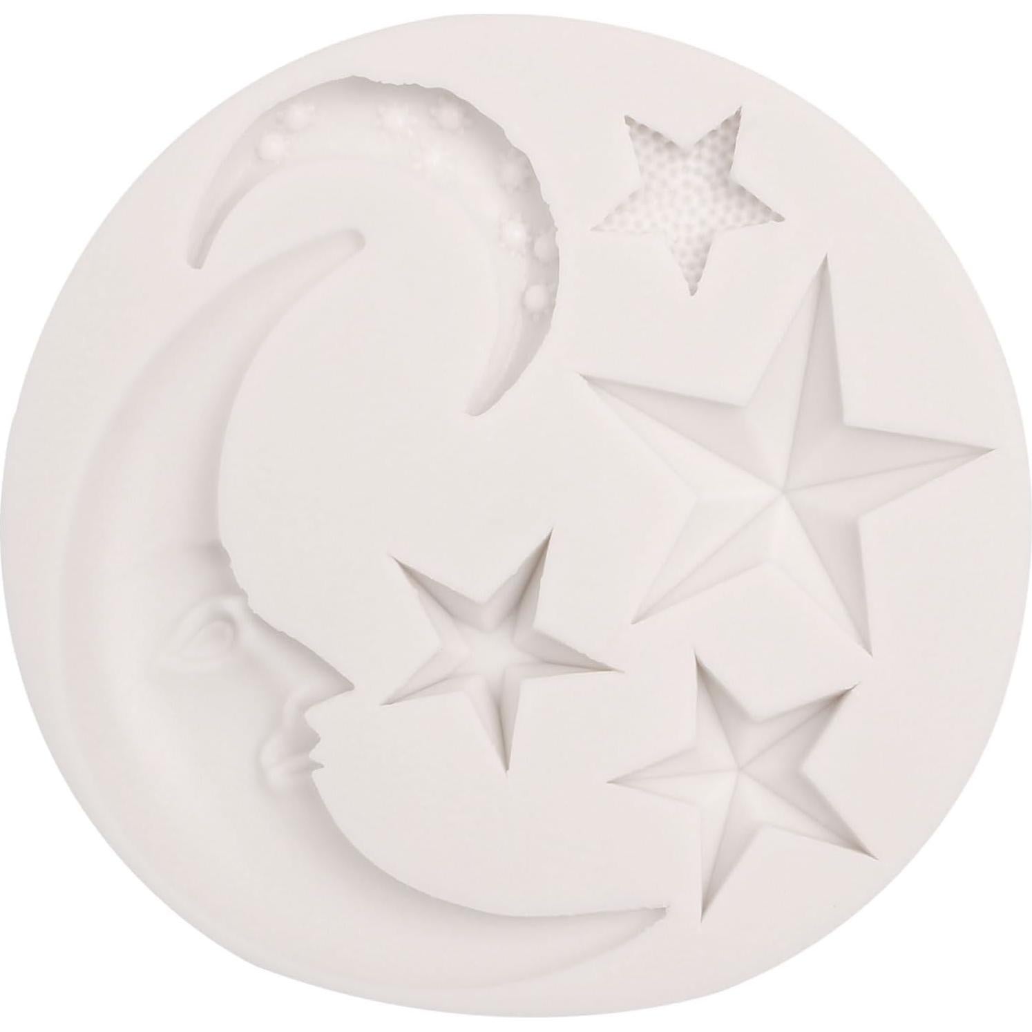 Moldes de Silicona Caregene Luna y Estrellas para Repostería