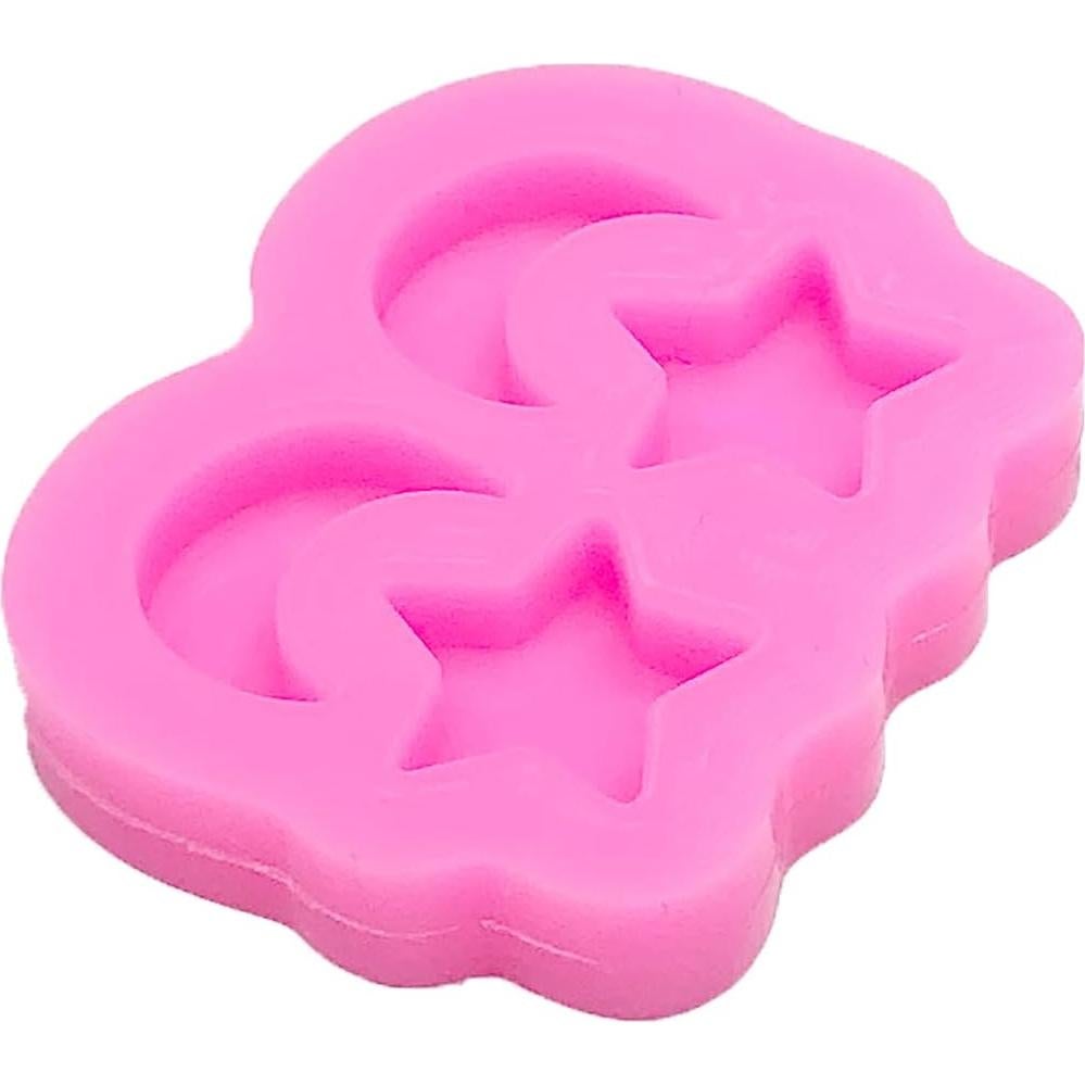 Moldes de Silicona Rosa Guratapa 2 Pcs Estrella y Luna DIY