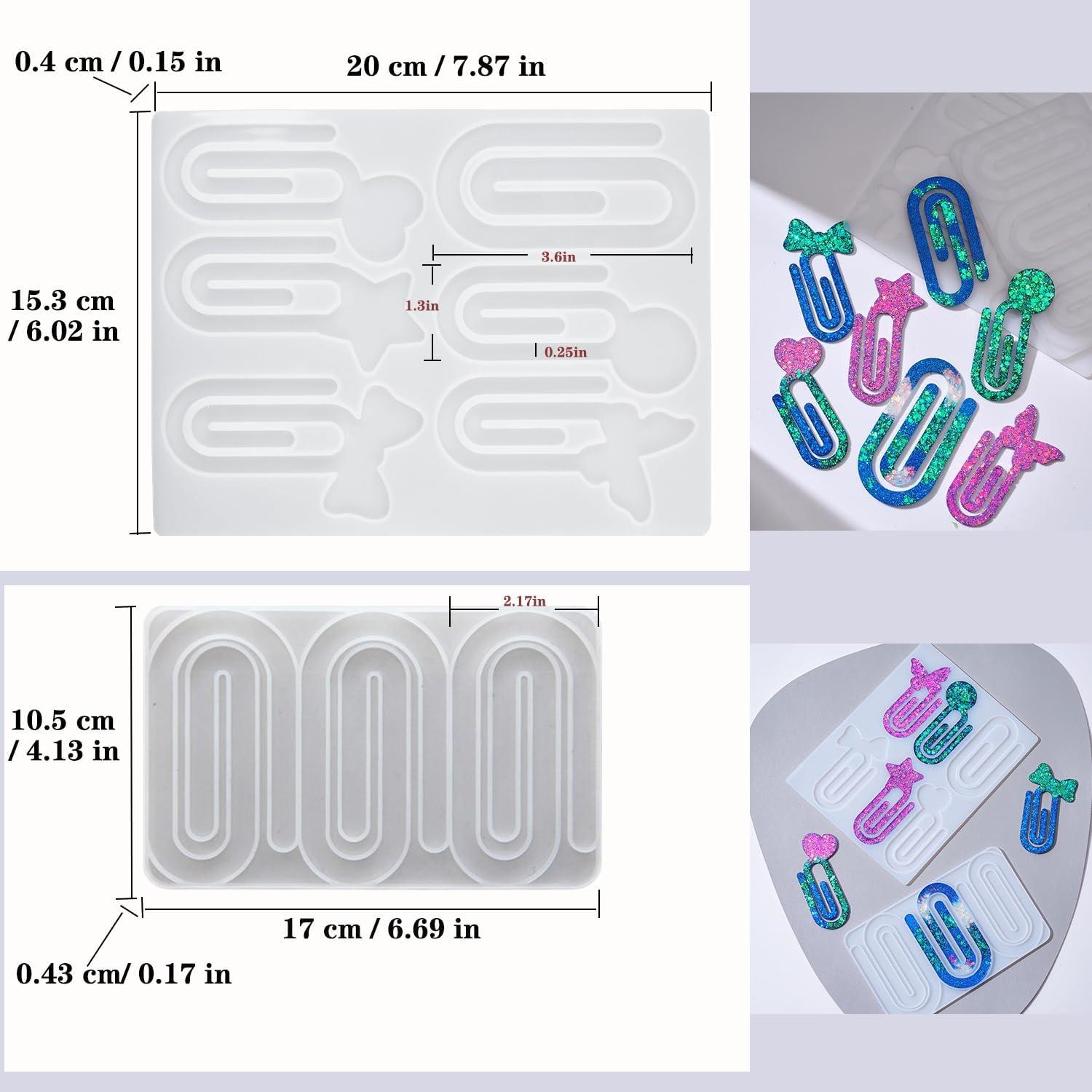 Molde de Silicona para Resina Rxuiael 9-en-1 Corazón y Estrella