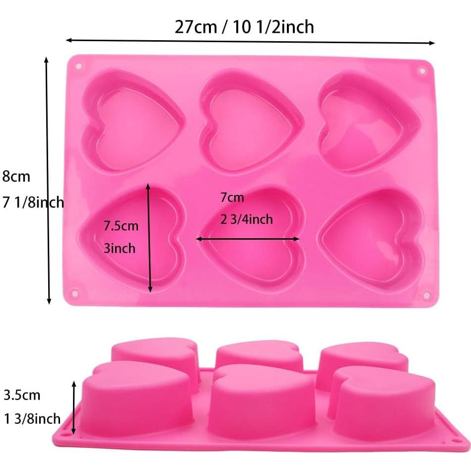 Molde de Silicona Corazón BAKER DEPOT Set de 2 para Pastel y Chocolate