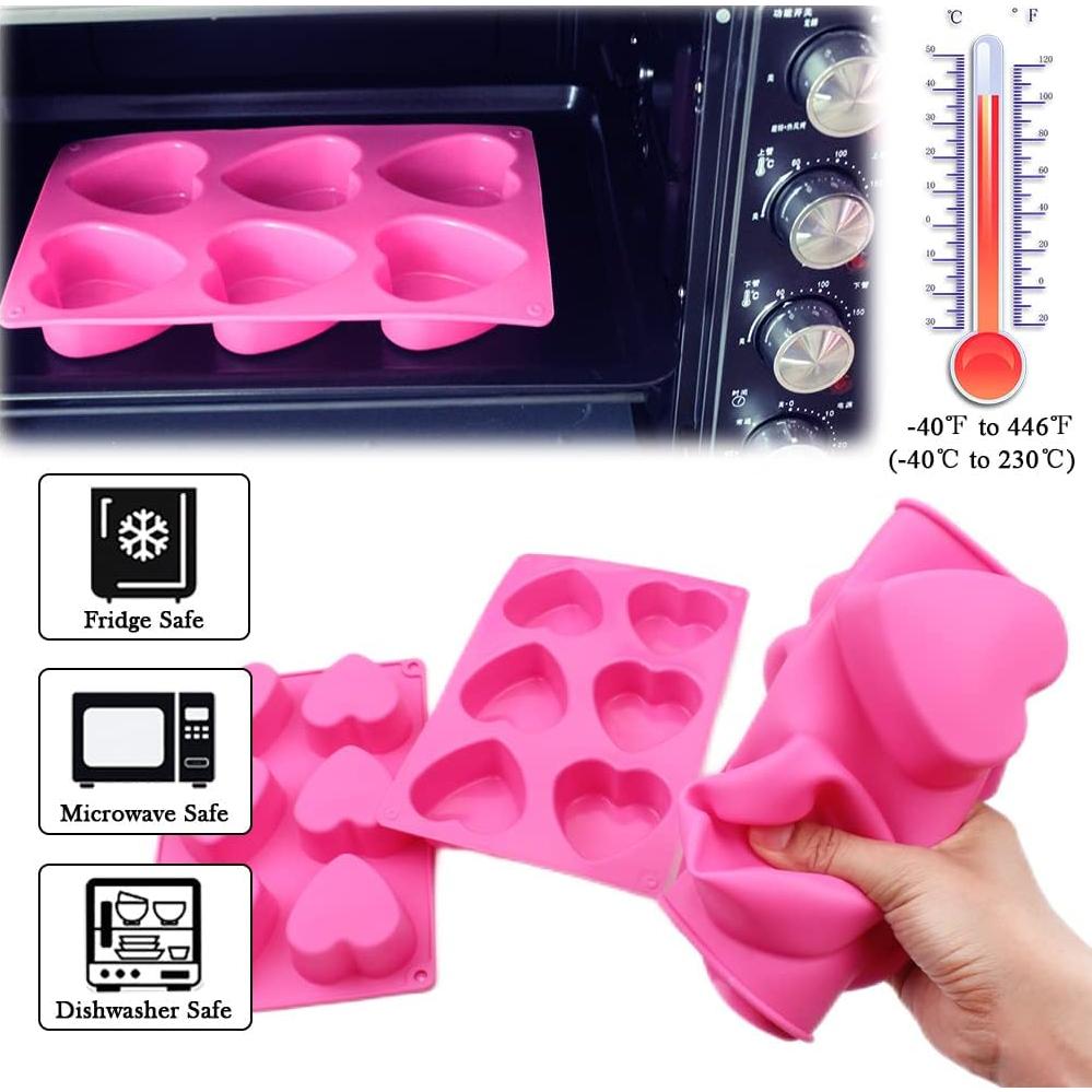 Molde de Silicona Corazón BAKER DEPOT Set de 2 para Pastel y Chocolate