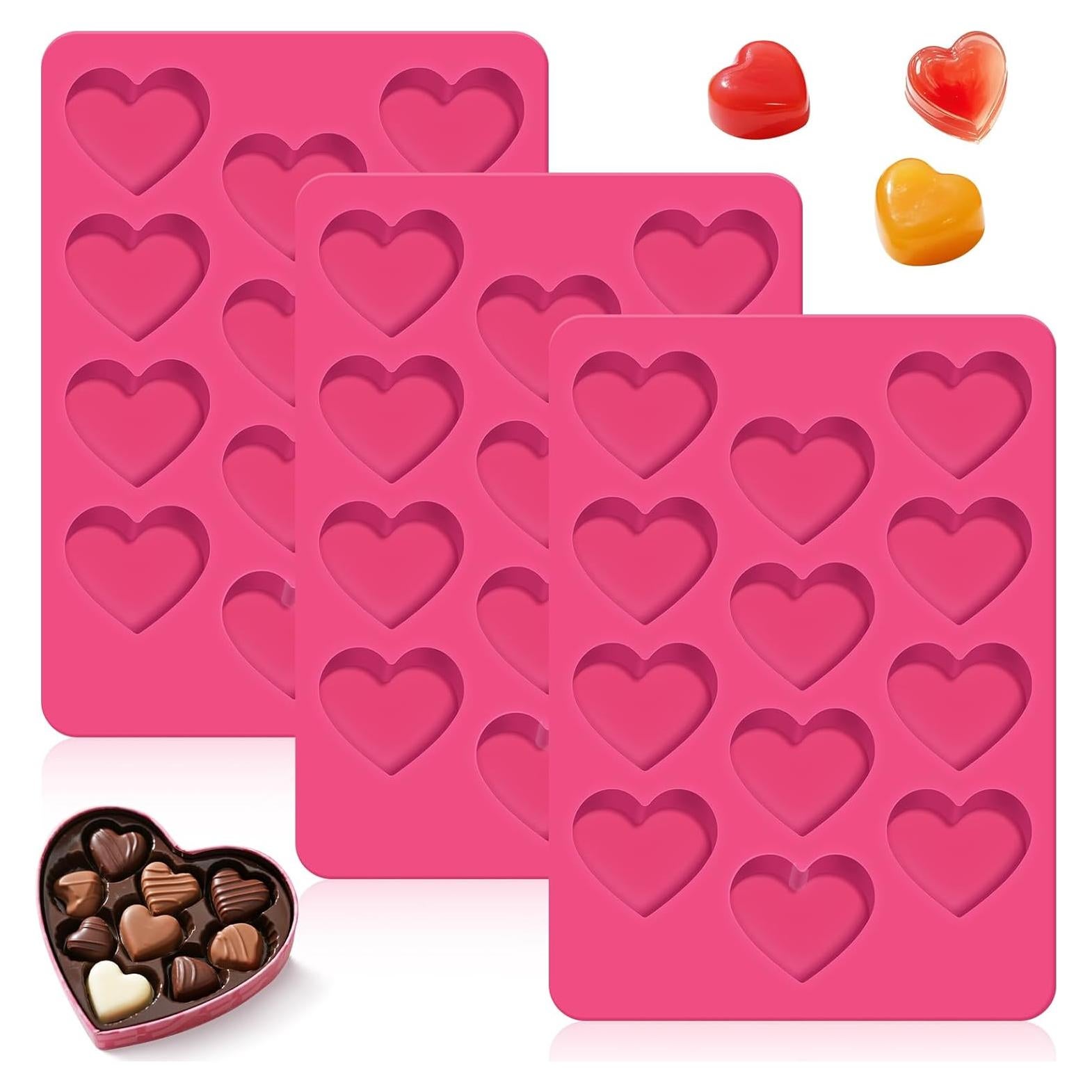 Molde de Silicona Corazón Feehope 3 Piezas Antiadherente