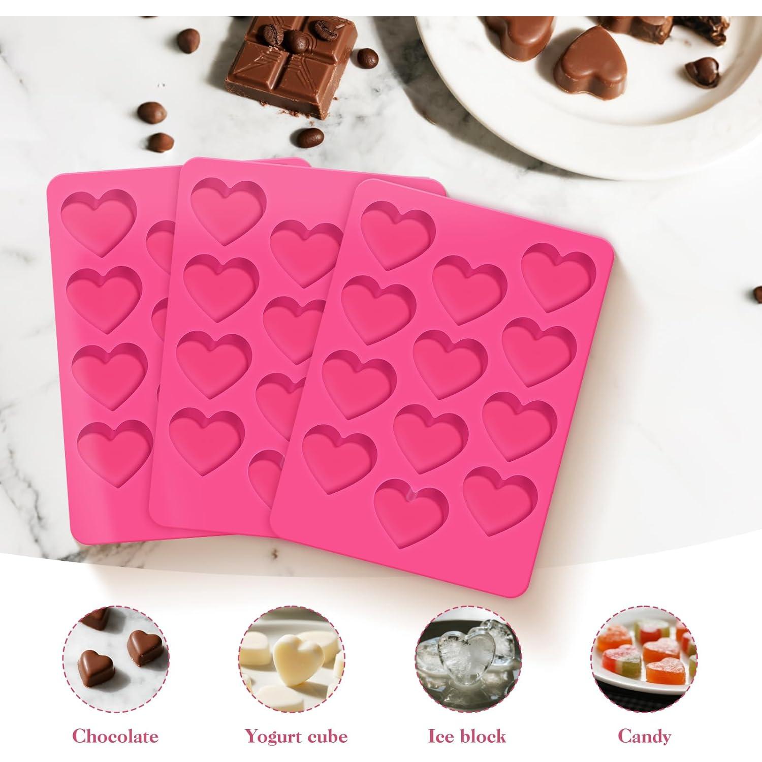 Molde de Silicona Corazón Feehope 3 Piezas Antiadherente