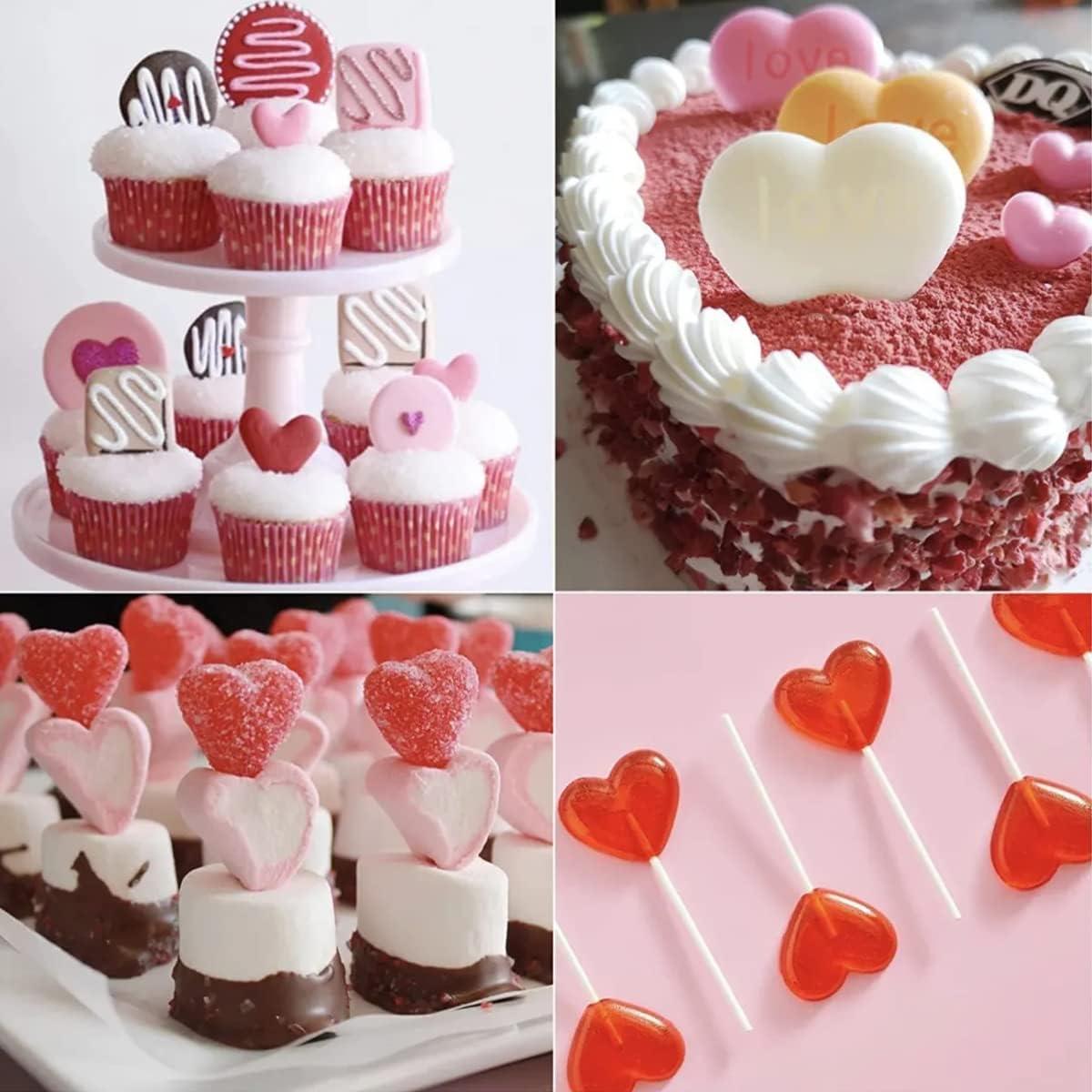 Moldes de Silicona en Forma de Corazón JEWMIA - 2 Pcs