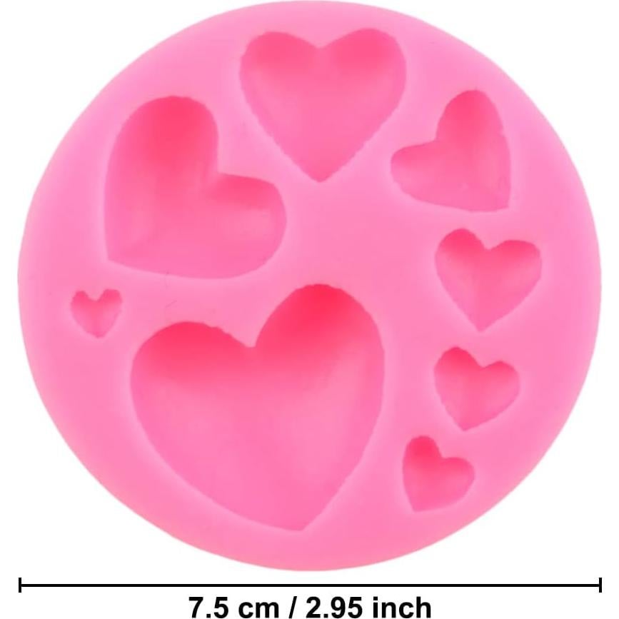 Moldes de Silicona en Forma de Corazón JEWMIA - 2 Pcs