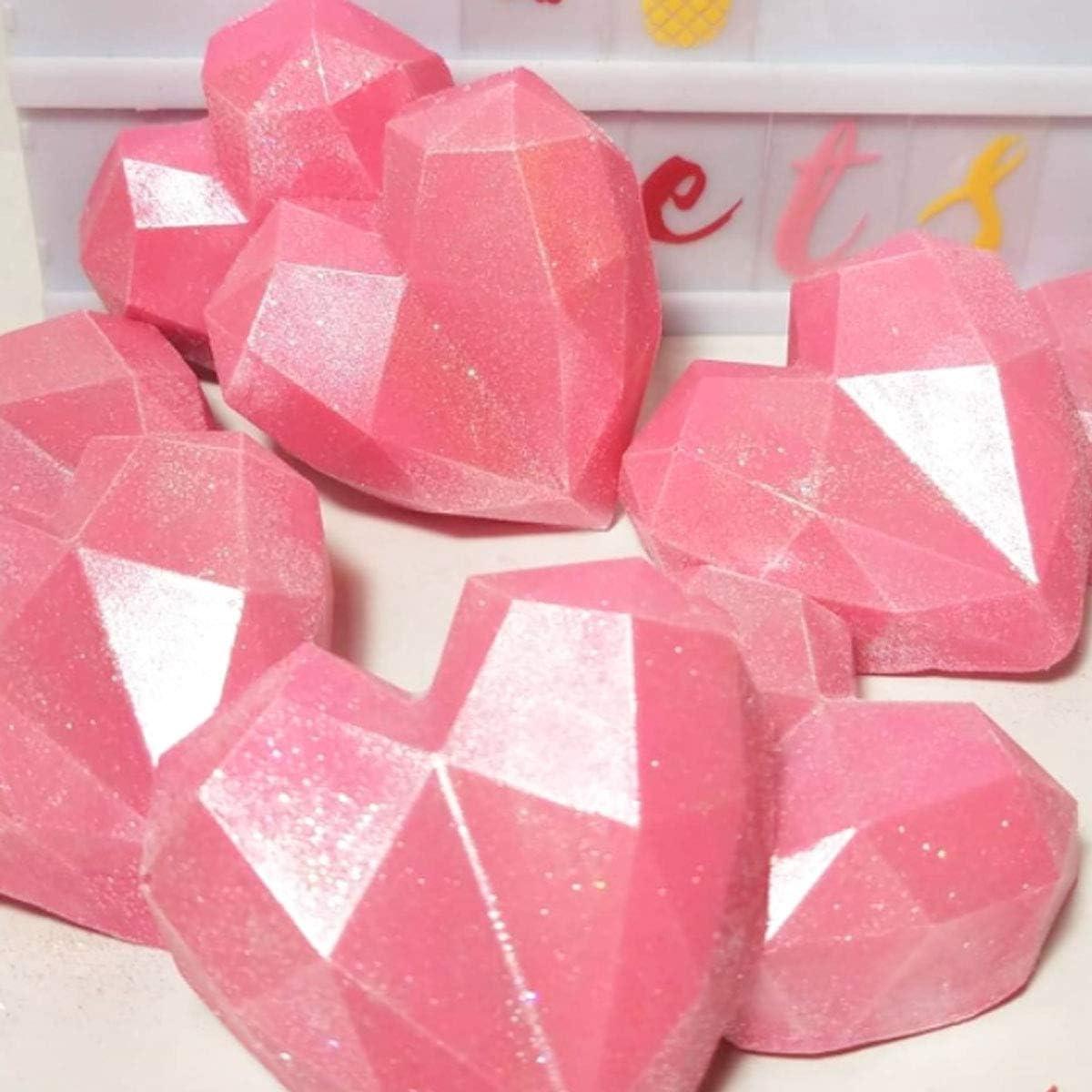 Molde de Silicona Yuntop Corazón Diamante 8 Rejillas 29.5x17 cm