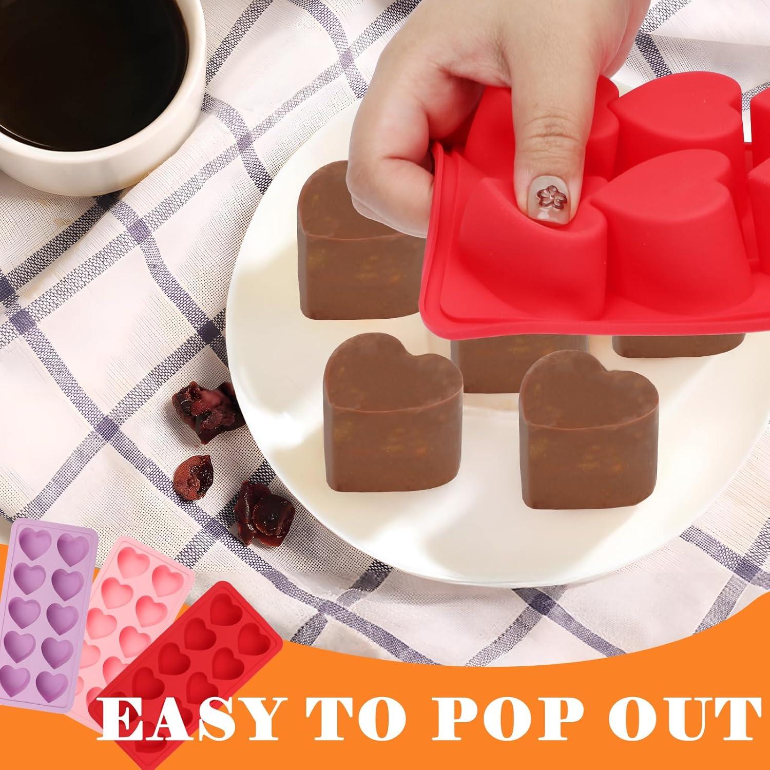 Molde de Silicona en Forma de Corazón Mototo 3PCS 10 Cavidades