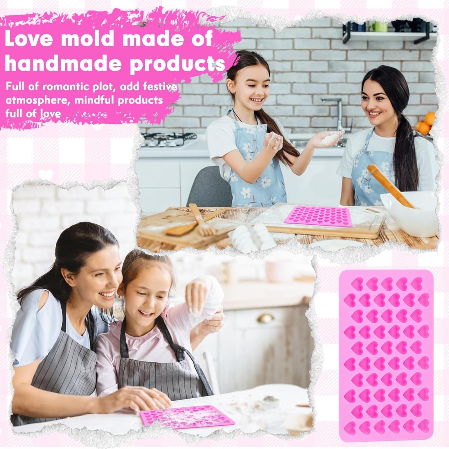 Moldes de Silicona en Forma de Corazón XIZIX - 2 Paquetes