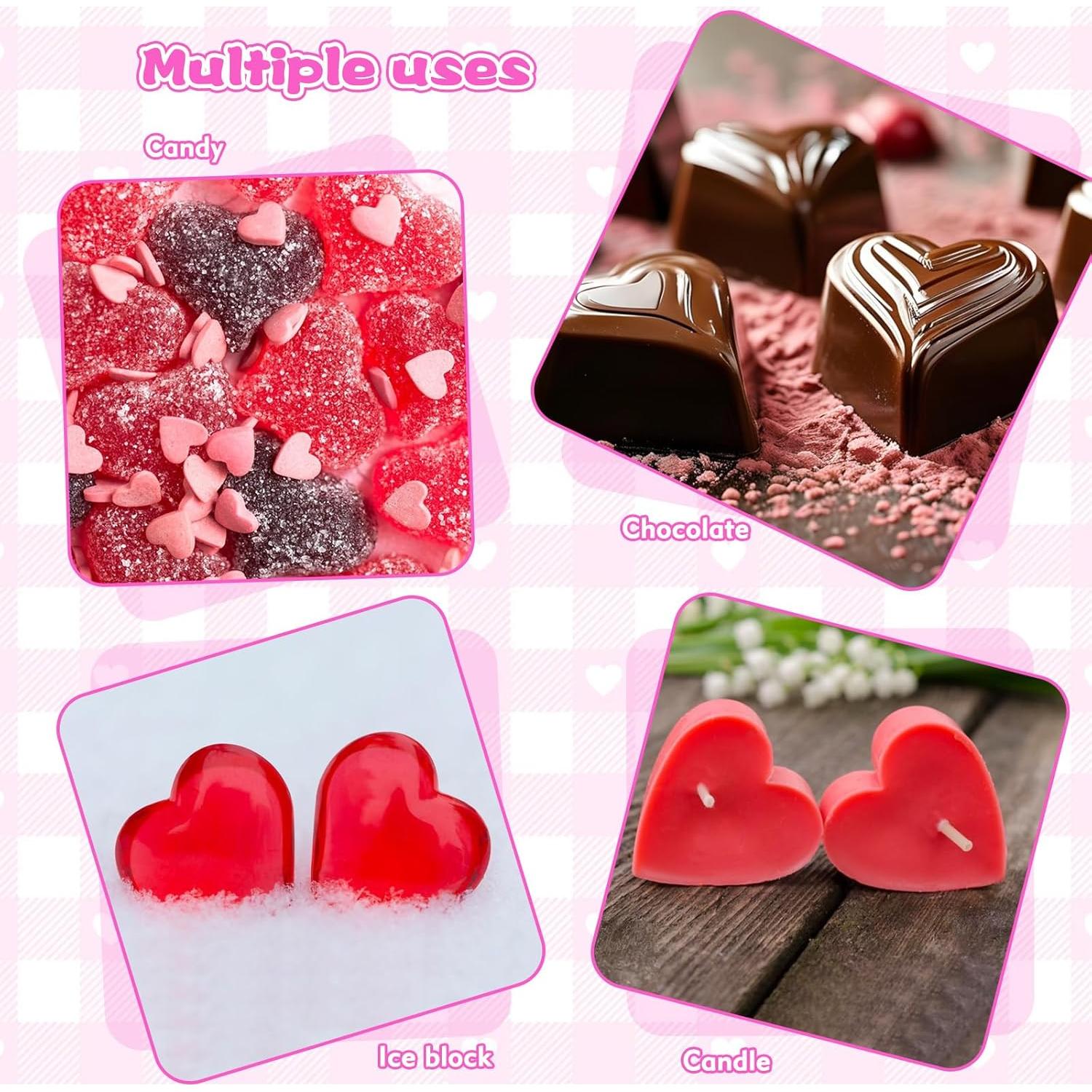 Moldes de Silicona en Forma de Corazón XIZIX - 2 Paquetes