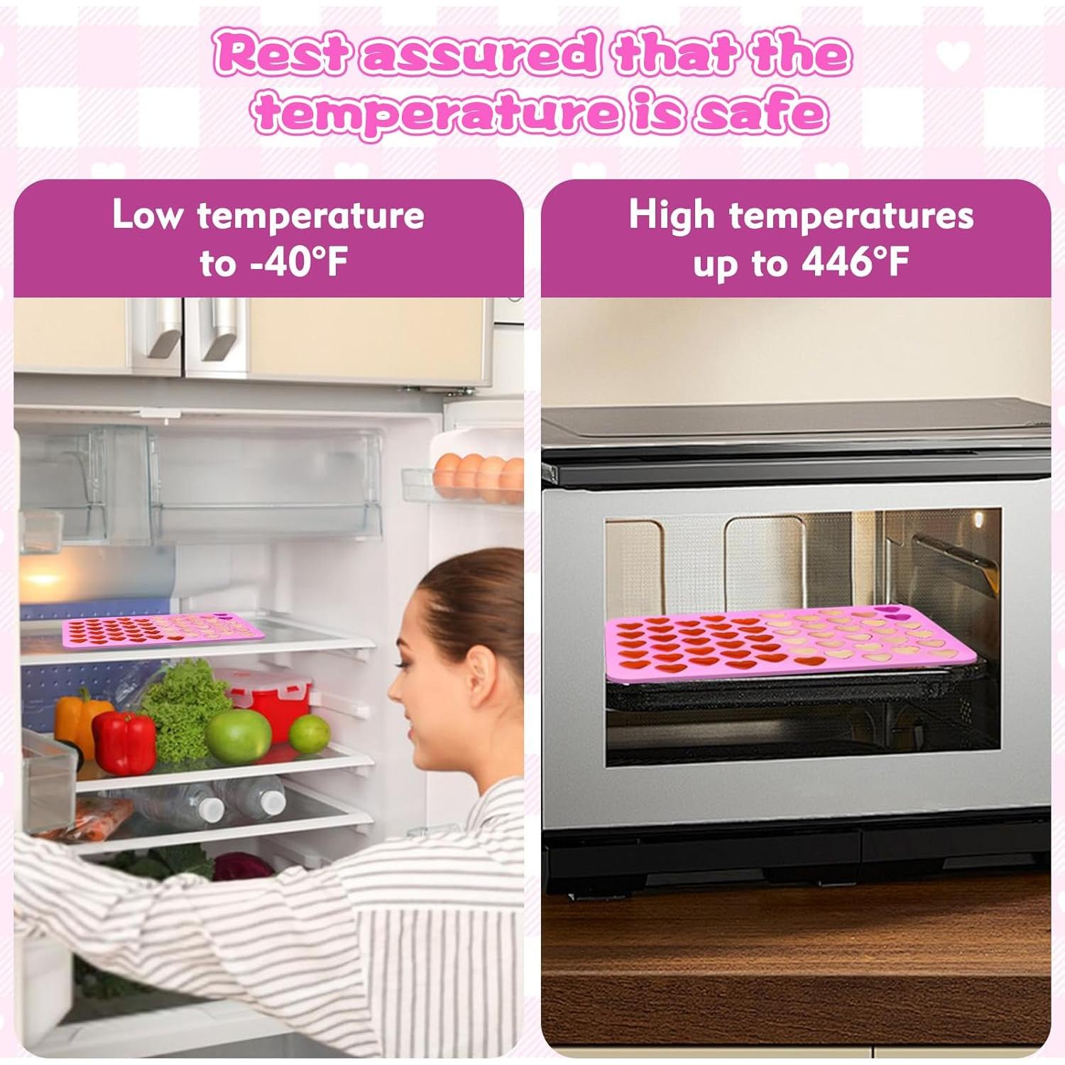 Moldes de Silicona en Forma de Corazón XIZIX - 2 Paquetes