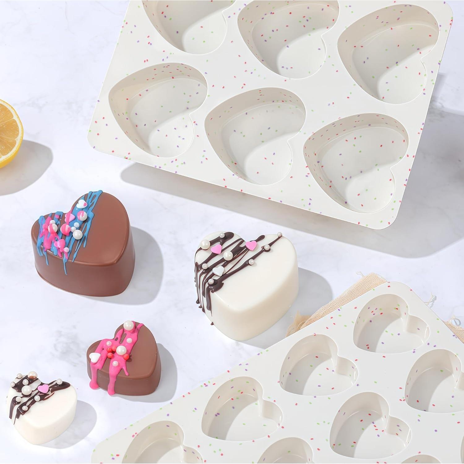 Molde de Silicona AOTASO Corazón 5 cm Antiadherente (Juego de 2)