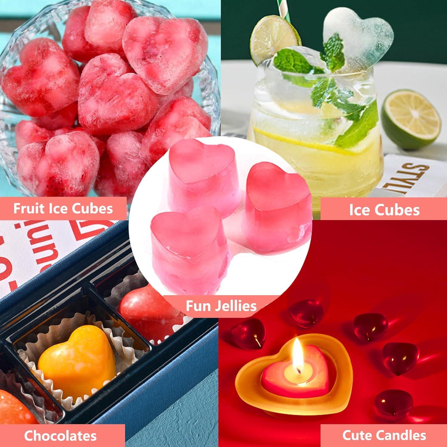 Moldes de Silicona Corazón Copzievkae - 2 Piezas 12 Cavidades