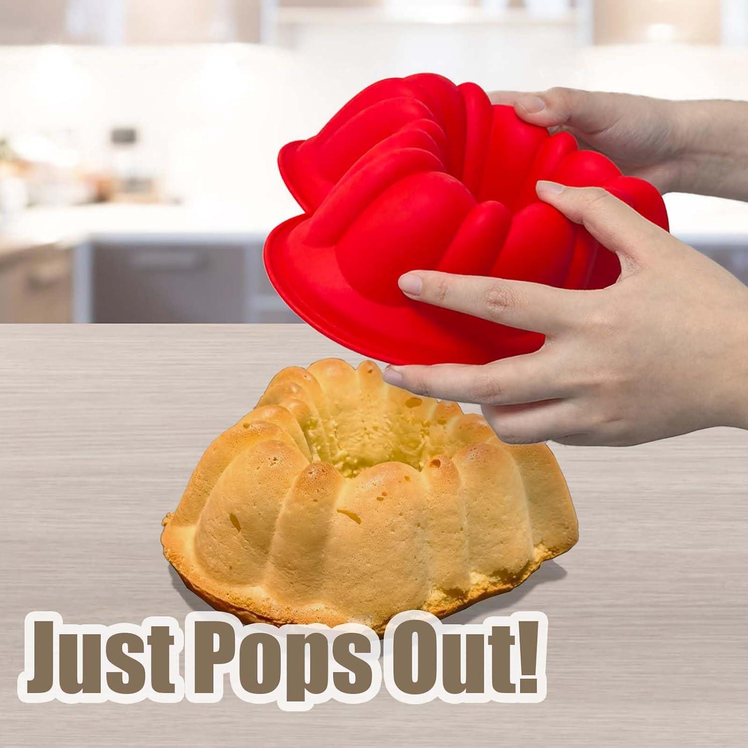 Molde para Pastel Bundt Corazón SILIVO 8 Pulgadas Antiadherente