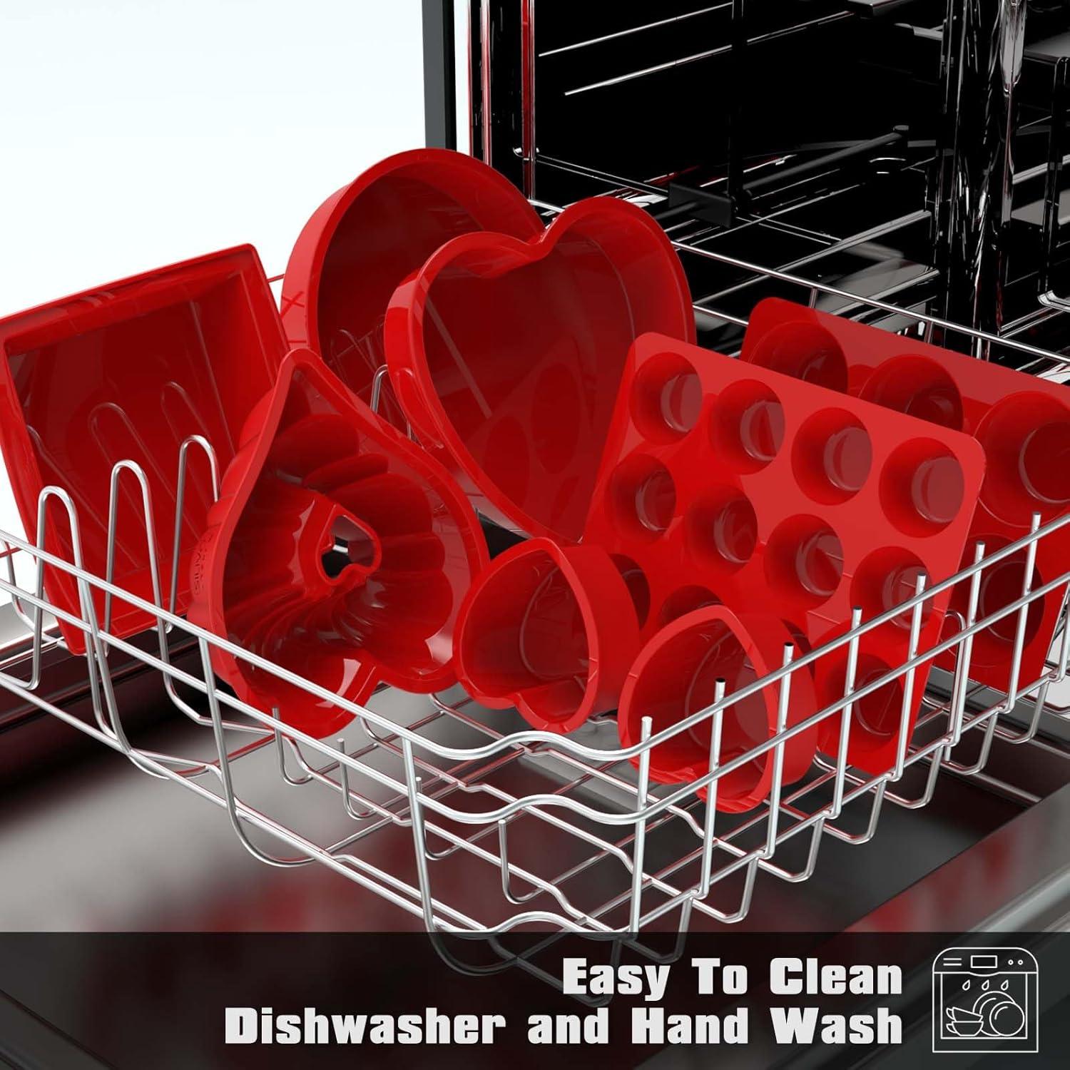 Molde para Pastel Bundt Corazón SILIVO 8 Pulgadas Antiadherente