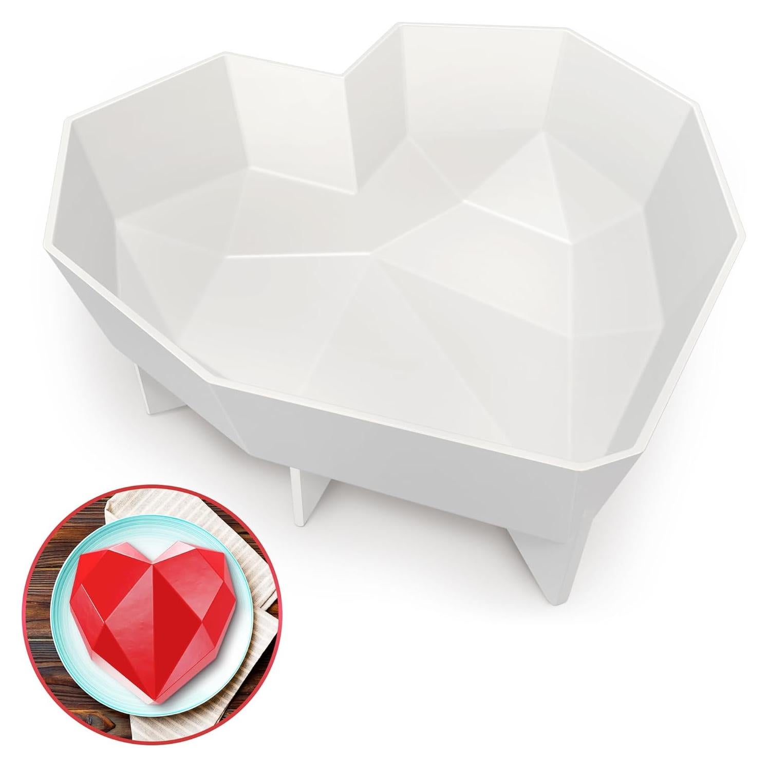 Molde de Silicona Corazón HYQO 18.5x16.5cm Antiadherente