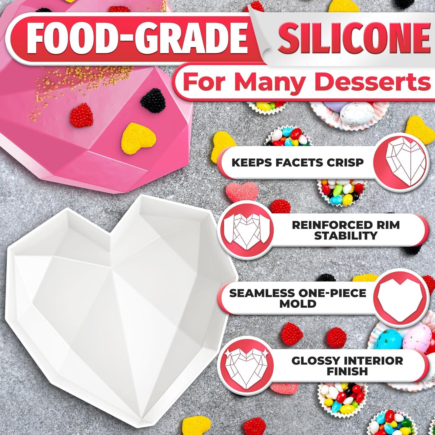 Molde de Silicona Corazón HYQO 18.5x16.5cm Antiadherente