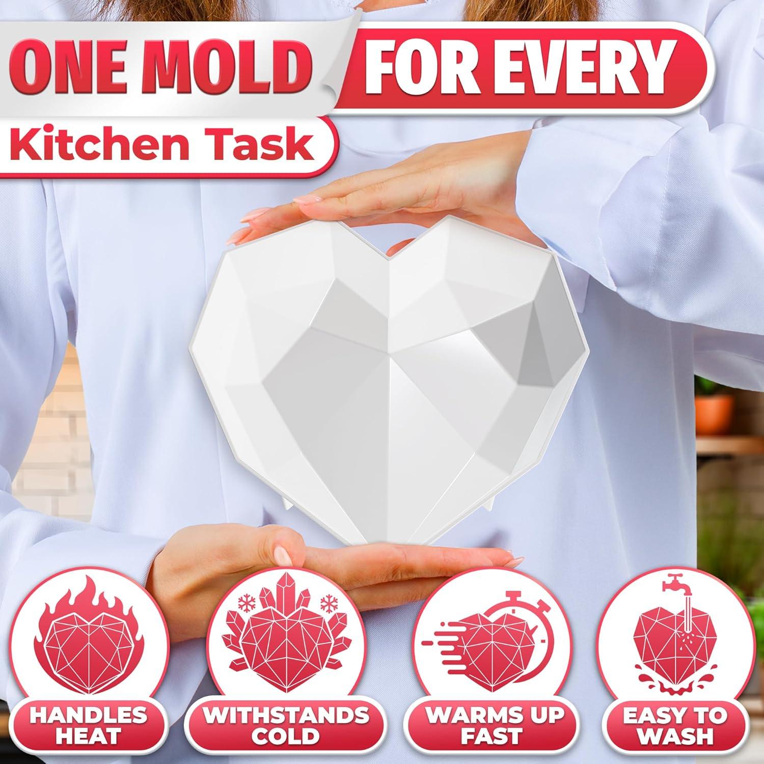 Molde de Silicona Corazón HYQO 18.5x16.5cm Antiadherente