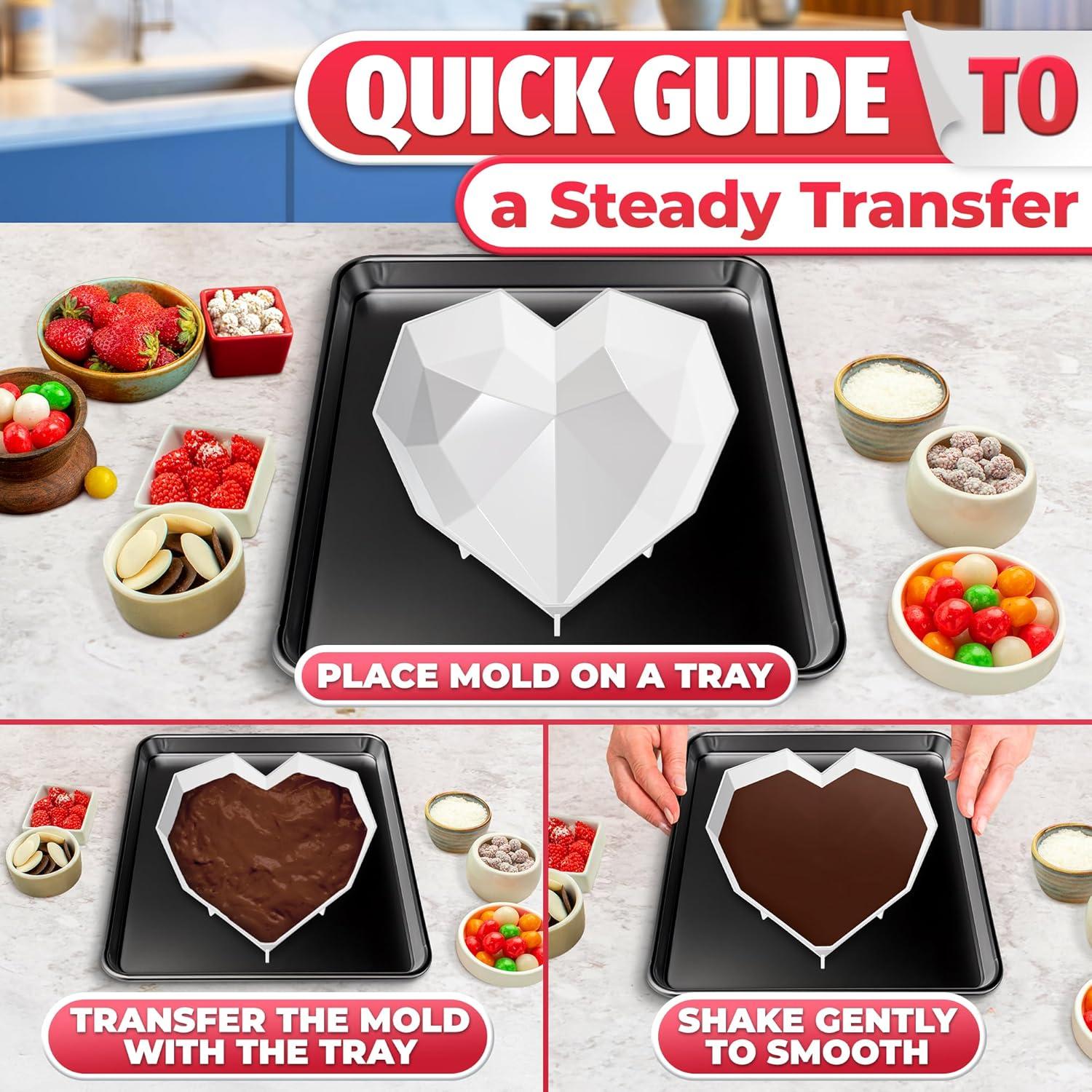 Molde de Silicona Corazón HYQO 18.5x16.5cm Antiadherente