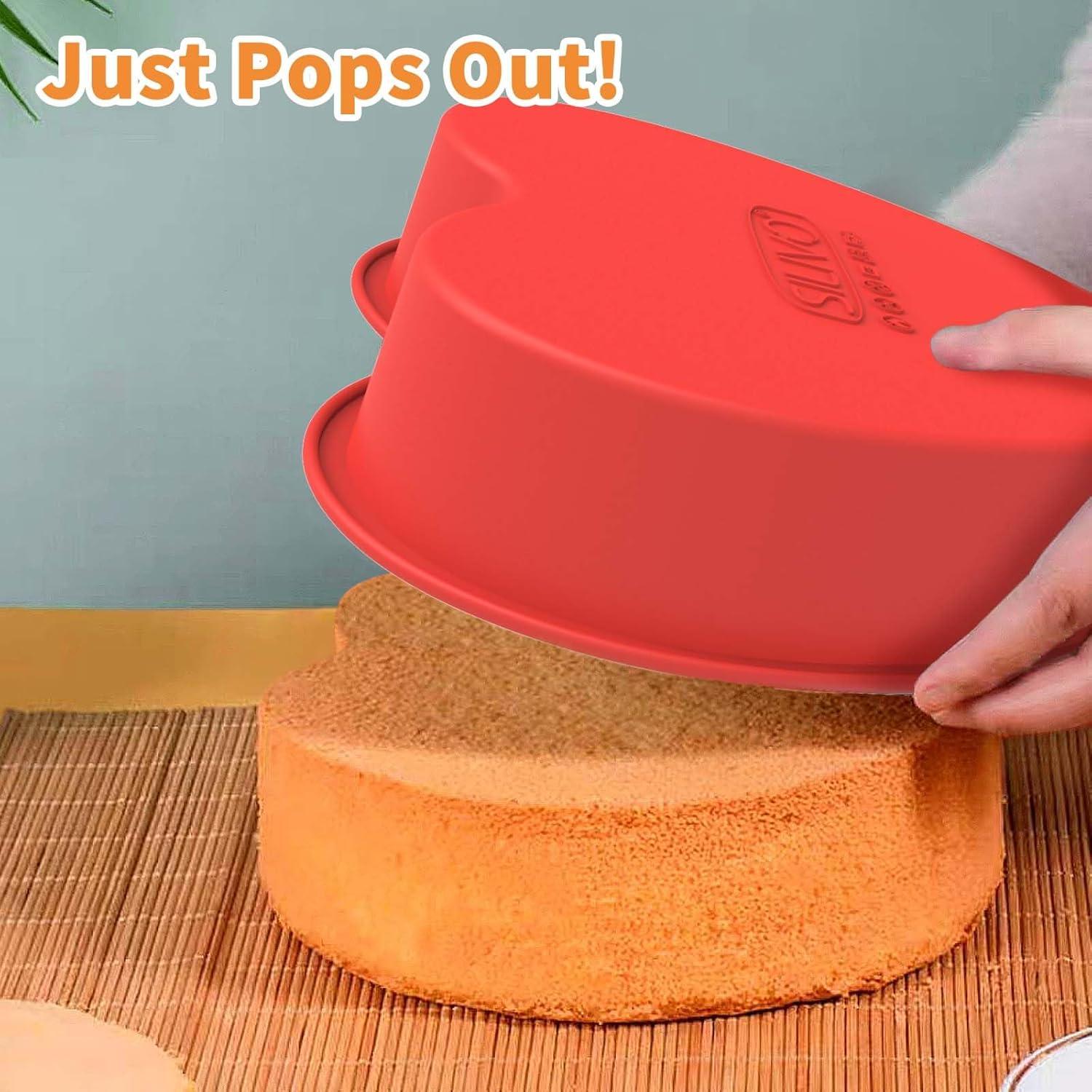 Molde para Pastel en Forma de Corazón SILIVO 8 Pulgadas Antiadherente