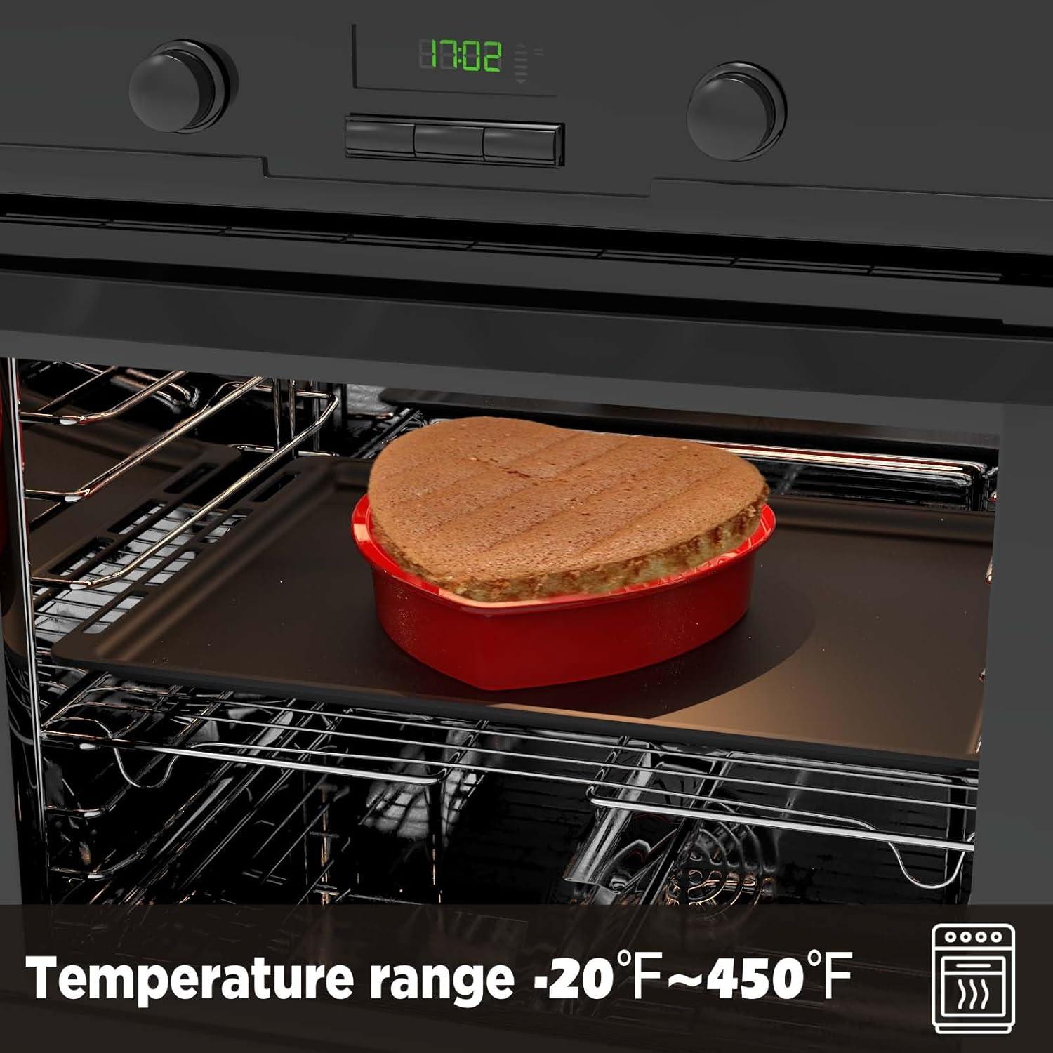 Molde para Pastel en Forma de Corazón SILIVO 8 Pulgadas Antiadherente