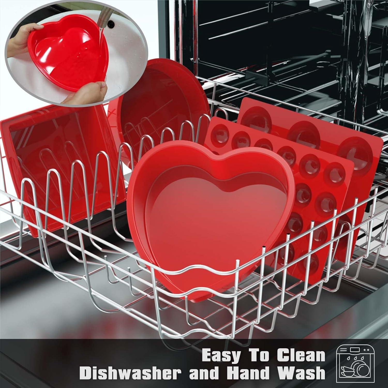 Molde para Pastel en Forma de Corazón SILIVO 8 Pulgadas Antiadherente