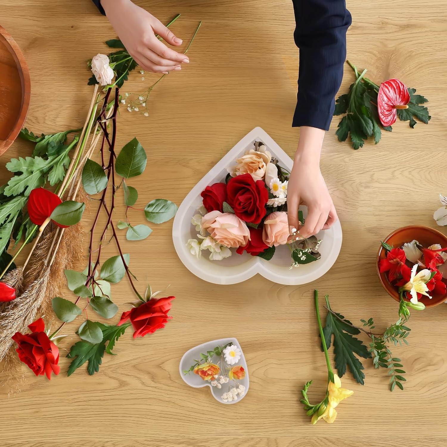 Molde de Resina Corazón Grande KISREL 3 PCS Silicona