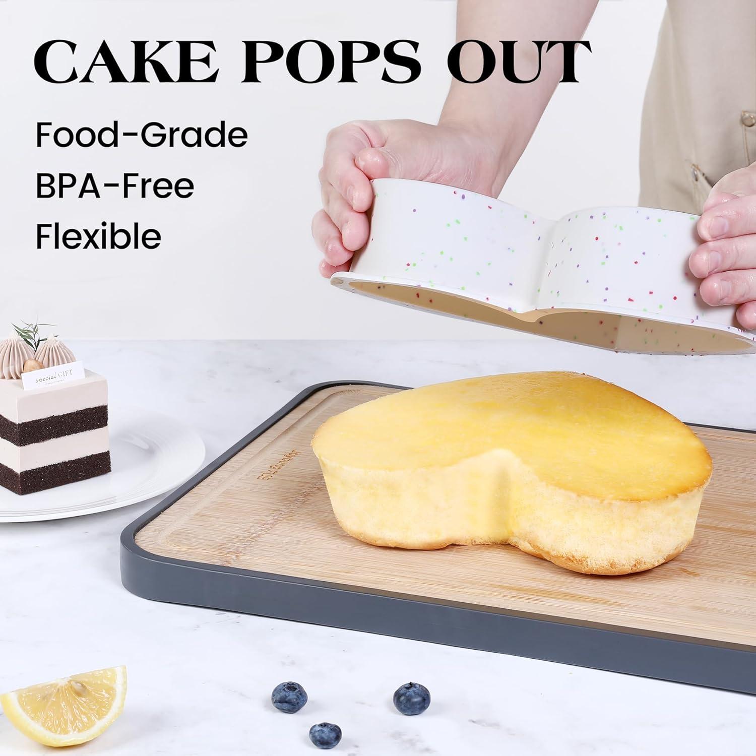 Juego de 3 Moldes de Silicona AOTASO Corazón 6-8-10 Pulgadas