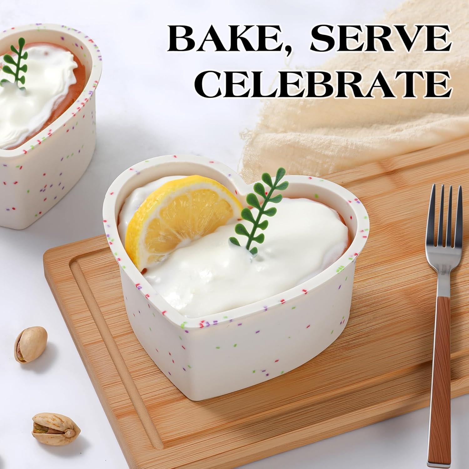 Juego de 3 Moldes de Silicona AOTASO Corazón 6-8-10 Pulgadas