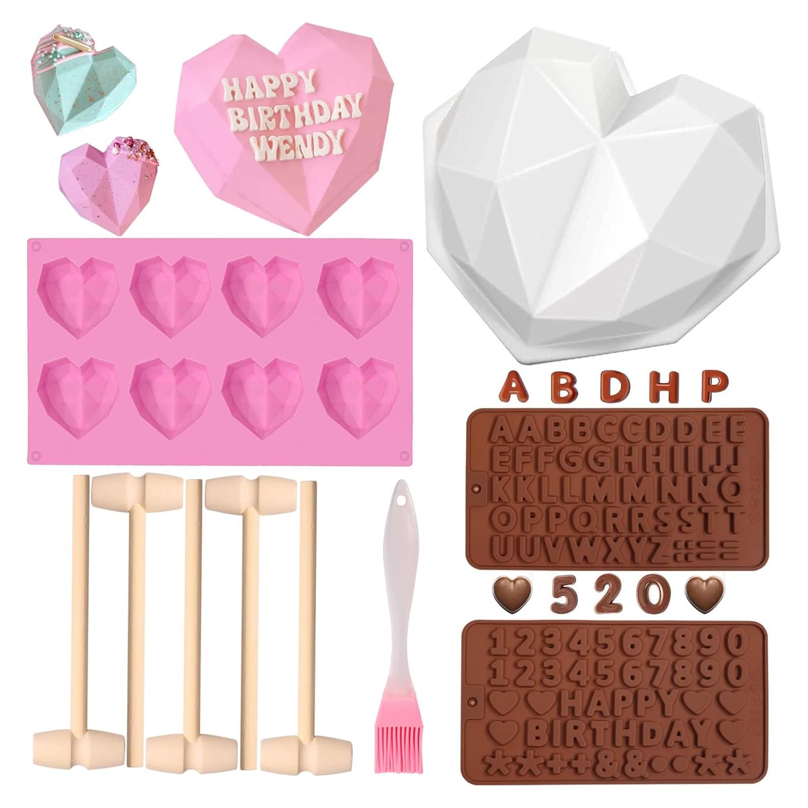 Kit de Moldes de Corazón Rompible EddHomes - 10 Piezas