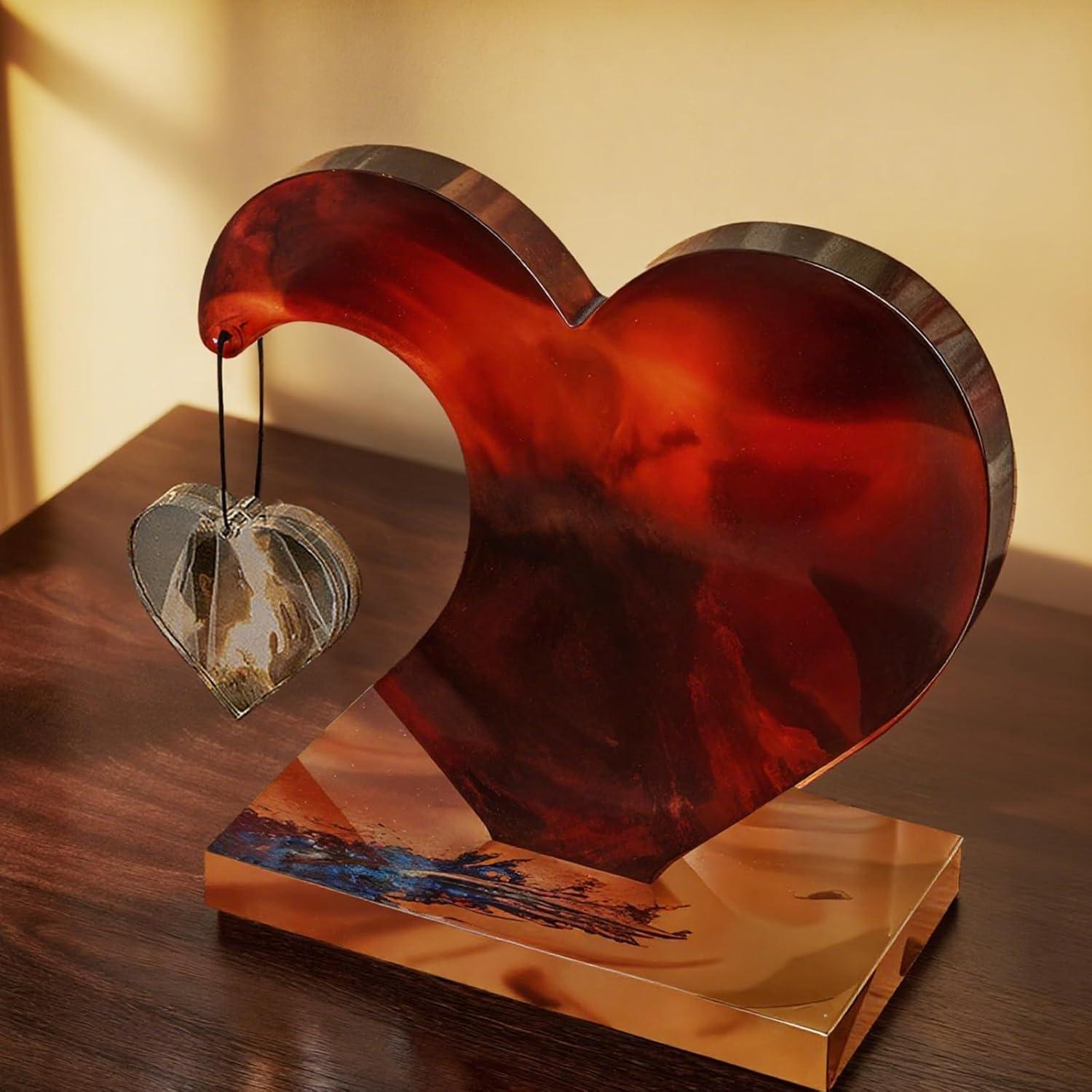 Molde de Resina en Forma de Corazón Heclia - 2 Piezas 20x18.3cm