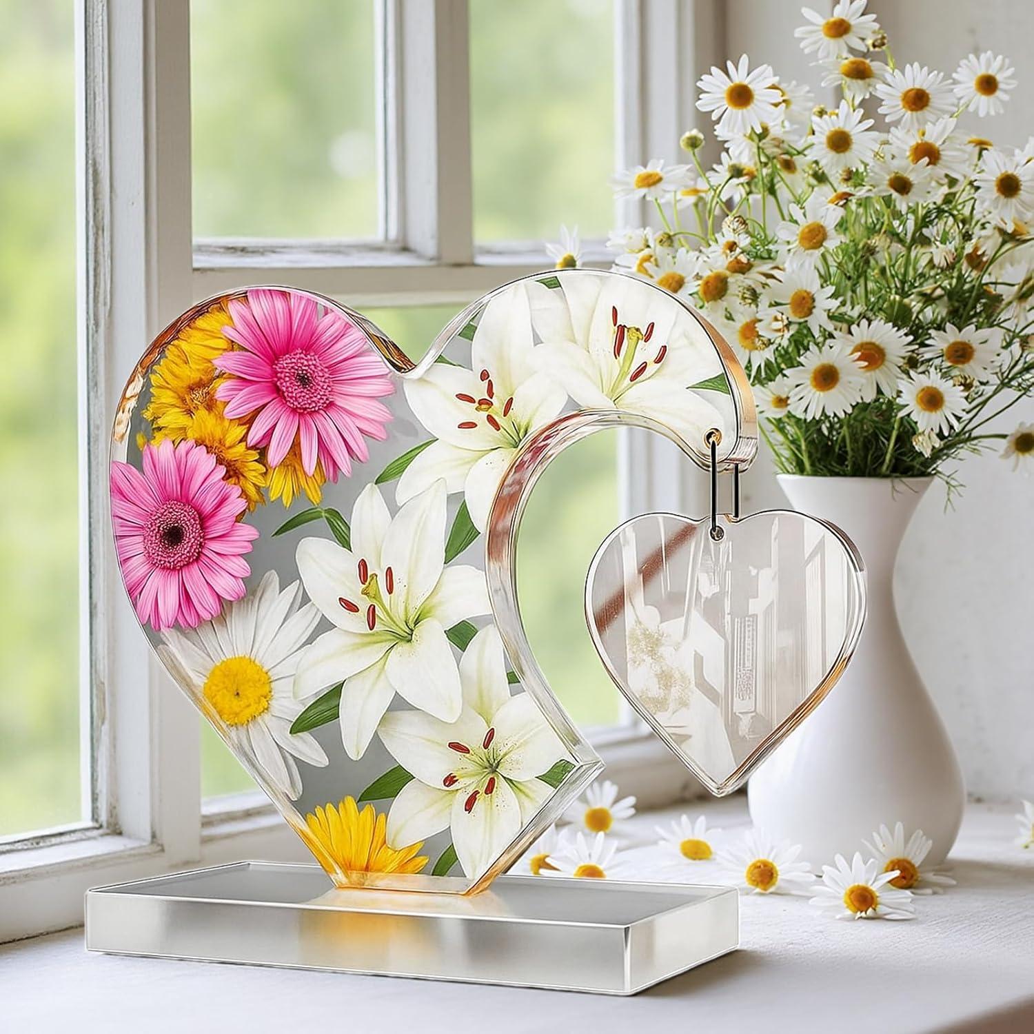 Molde de Resina en Forma de Corazón Heclia - 2 Piezas 20x18.3cm