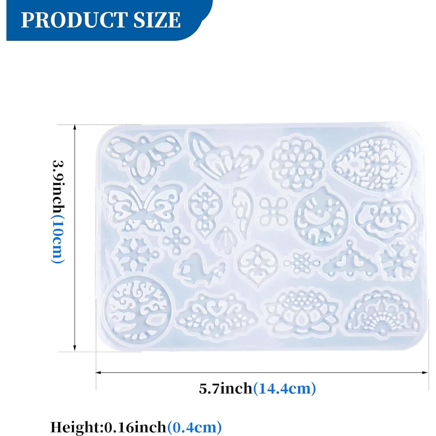 Moldes de Silicona Alas de Ángel para Aretes y Llaveros