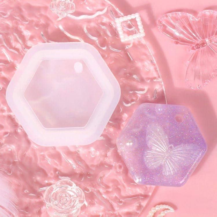 15 Moldes de Silicona Hexagonales TuNan para Joyería DIY