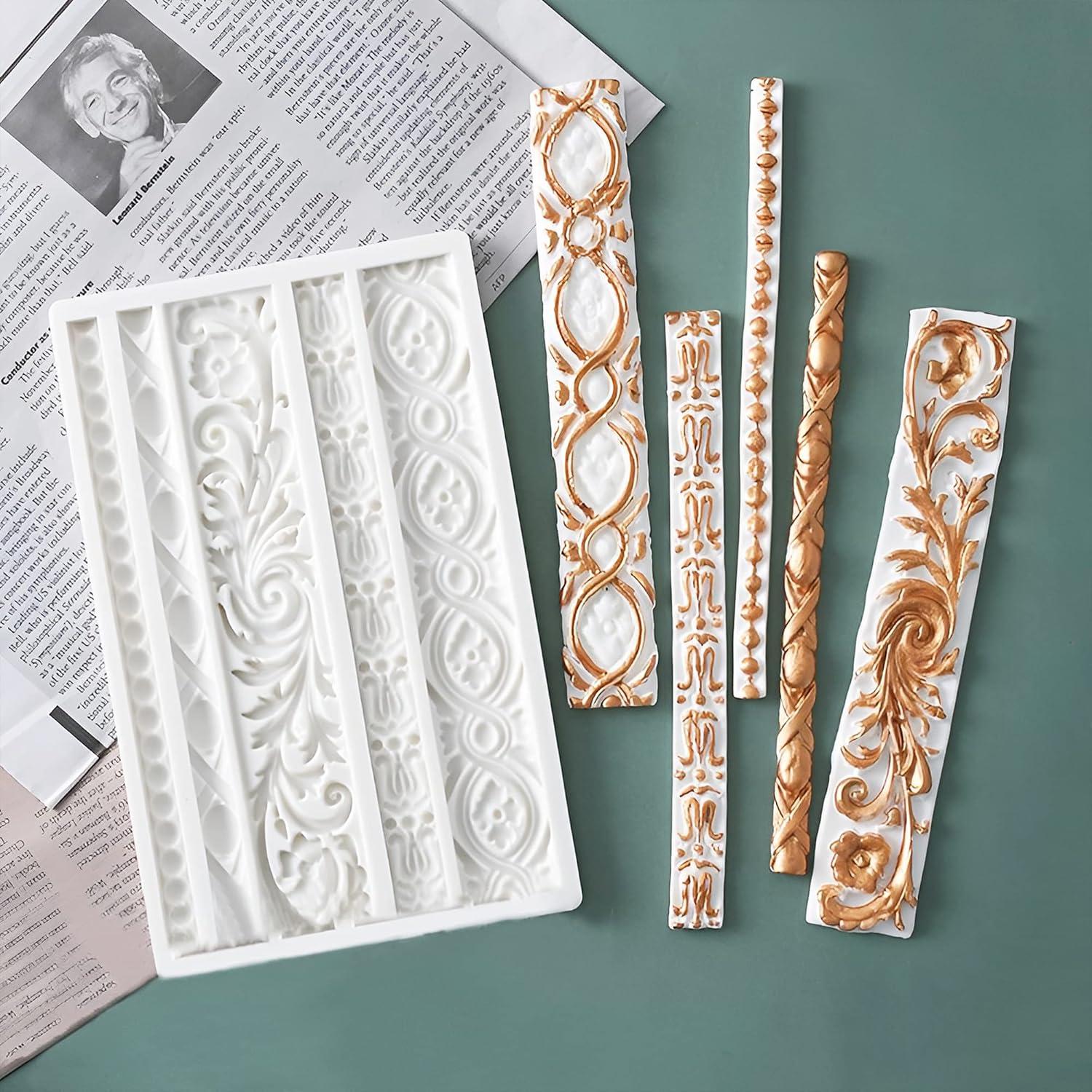 3 Moldes de Silicona Barrocos Grosun para Pasteles y Cupcakes