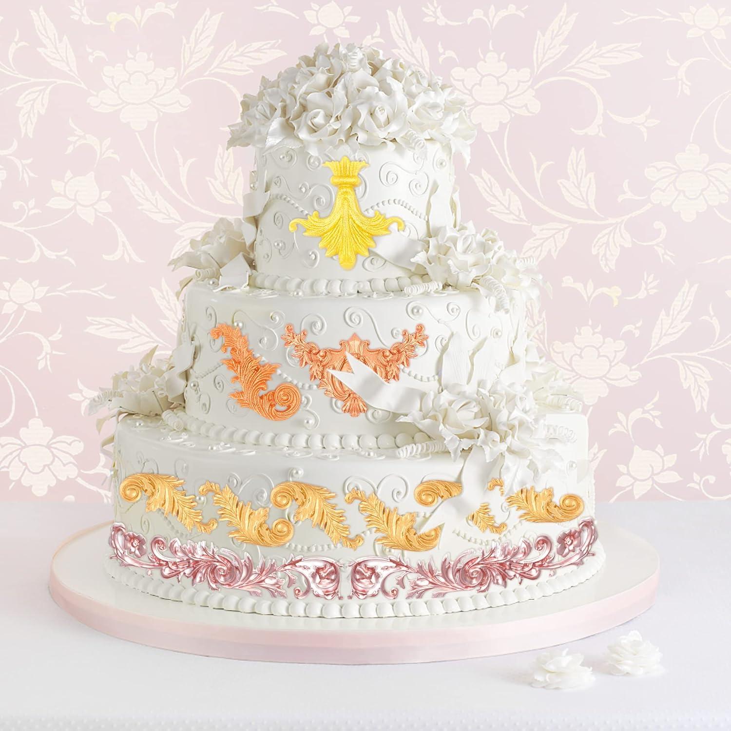 3 Moldes de Silicona Barrocos Grosun para Pasteles y Cupcakes