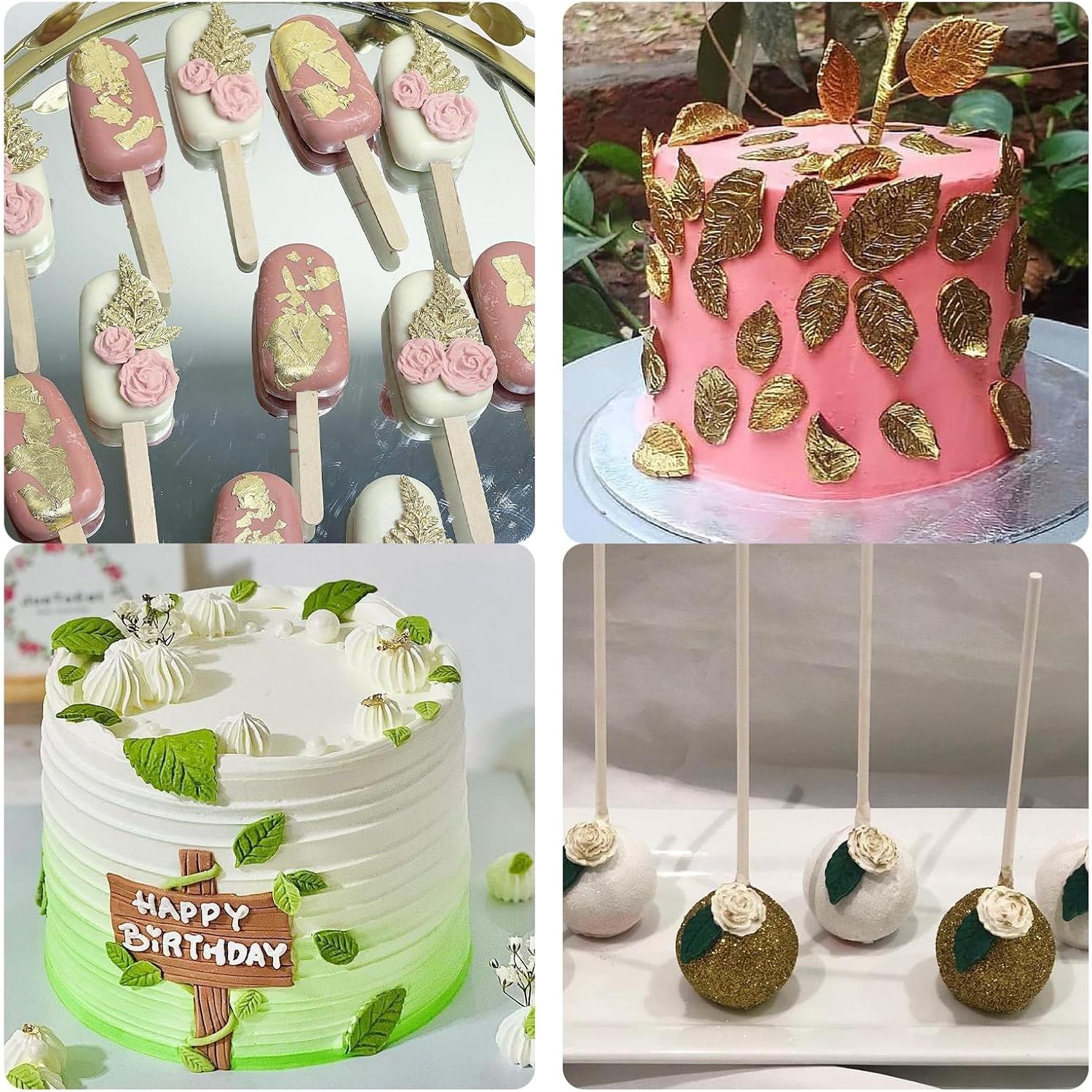 Moldes de Fondant de Silicona ACVCATTO - Flores y Hojas