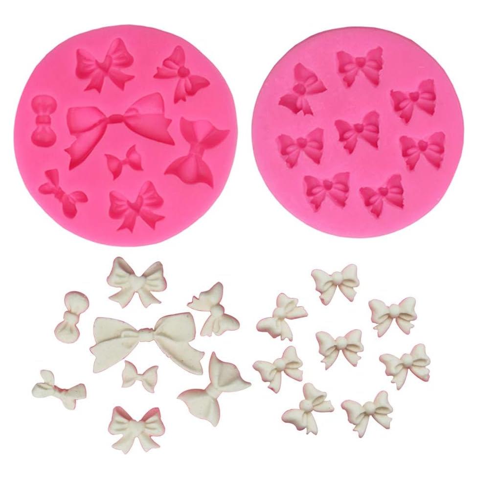 Molde de Silicona para Fondant Lazo Rosa Awgusu 2PCS