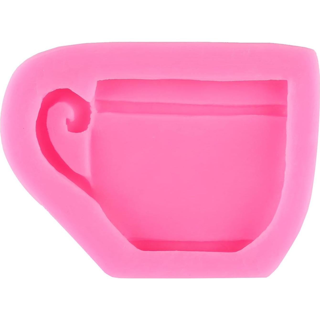 Tea Party Cake Mold Tea Cup Fondant Molds Tea Cup Silicone Mold for Cake Decoration Cupcake Topper Chocolate Candy Gum Paste Polymer