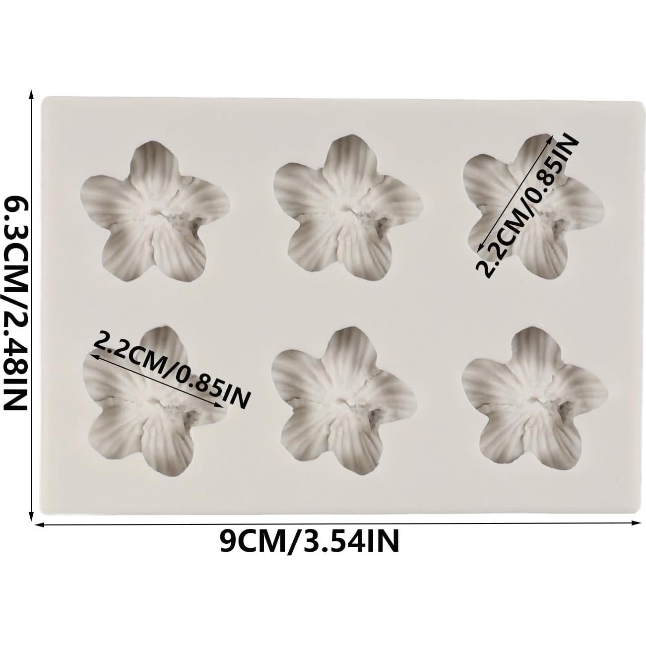Molde de Silicona QDMOLDS Flor de Hibisco 9x6 cm
