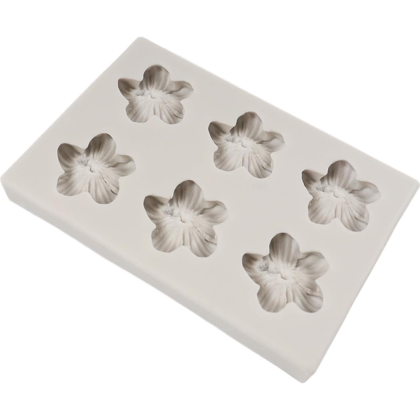 Molde de Silicona QDMOLDS Flor de Hibisco 9x6 cm
