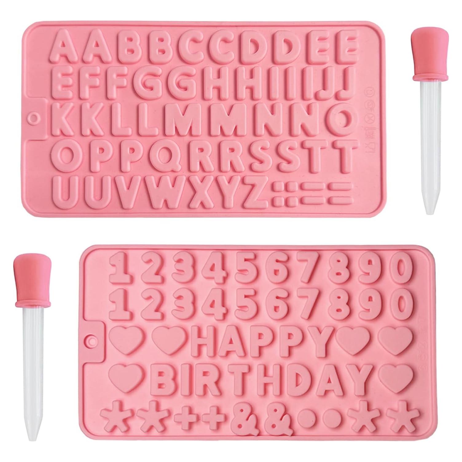 Moldes de Silicona para Chocolate YCDMLJC con Letras y Números