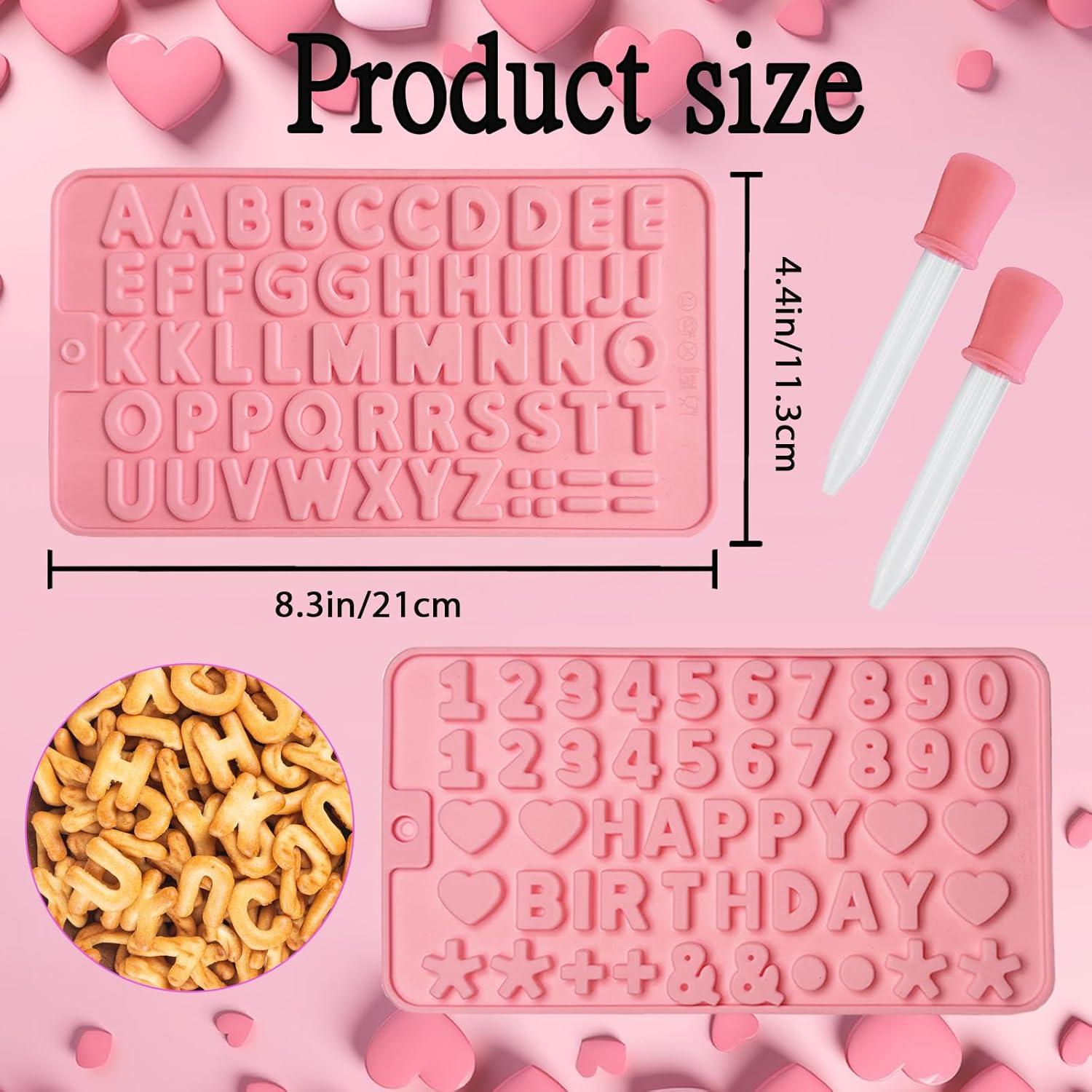 Moldes de Silicona para Chocolate YCDMLJC con Letras y Números